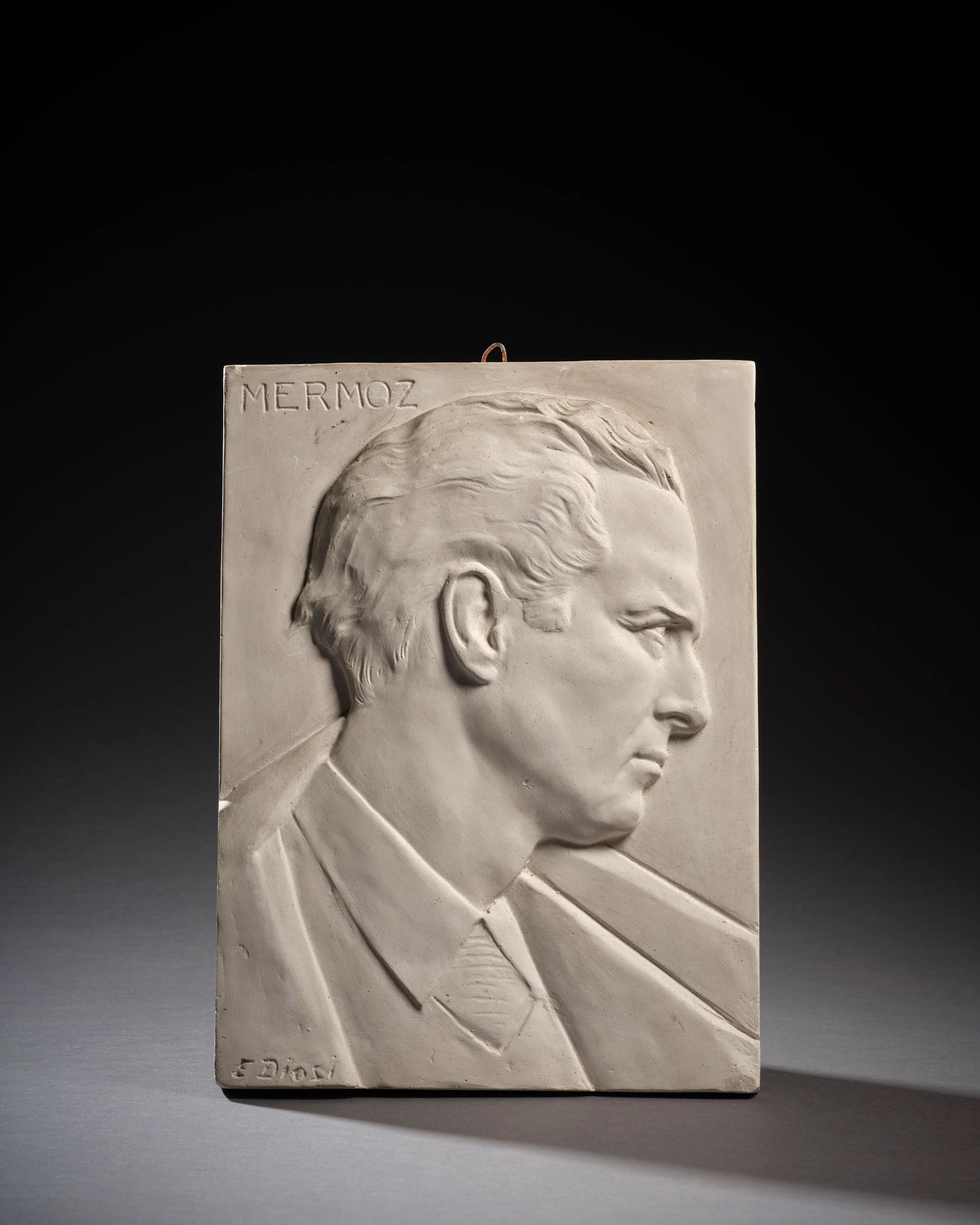 Ernest Charles DIOSI (1881-1937) Portrait de Jean Mermoz de profil