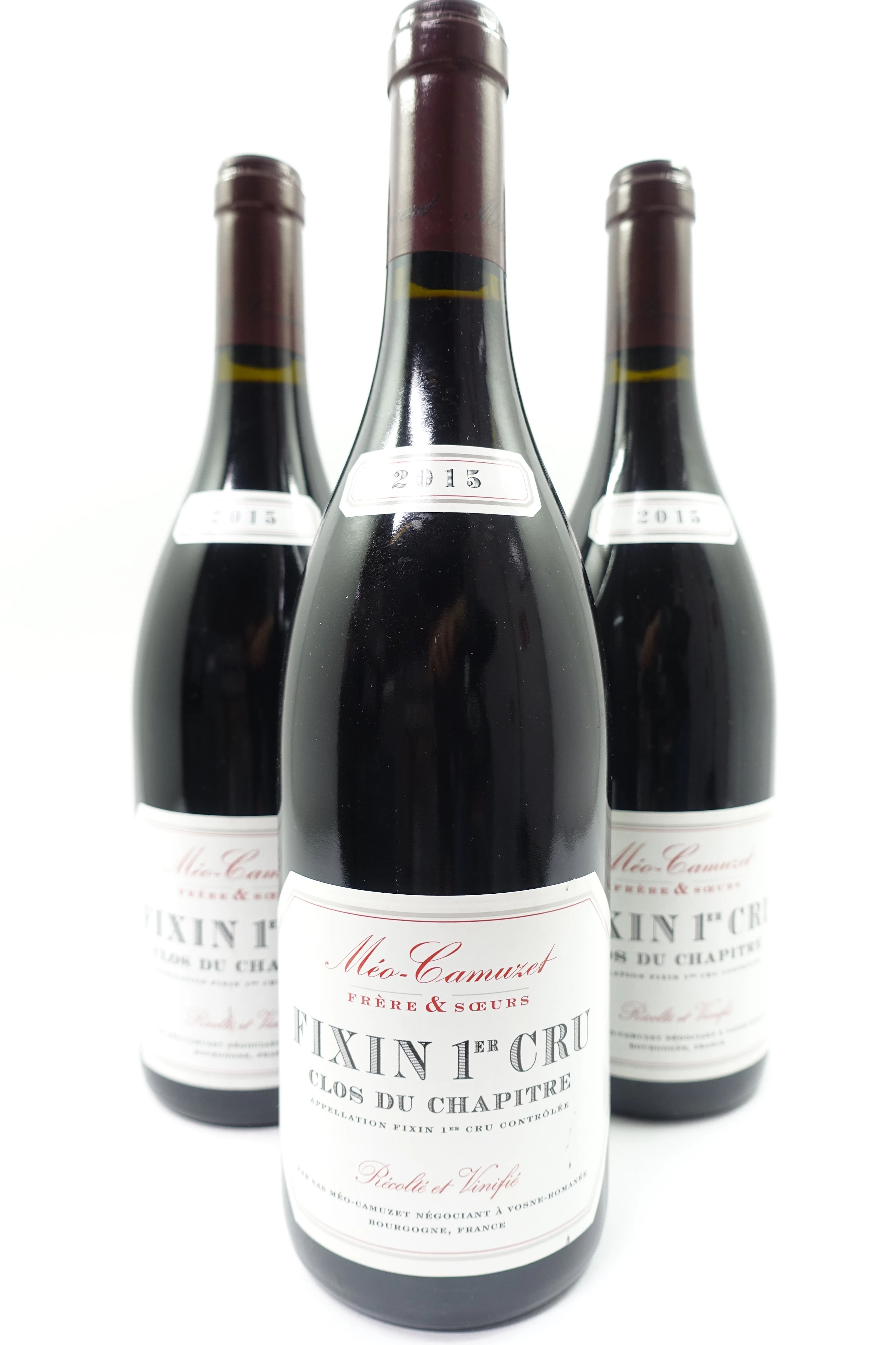 3 bts FIXIN 2015 1er Cru Clos du Chapitre. Méo Camuzet Frère & Sœurs