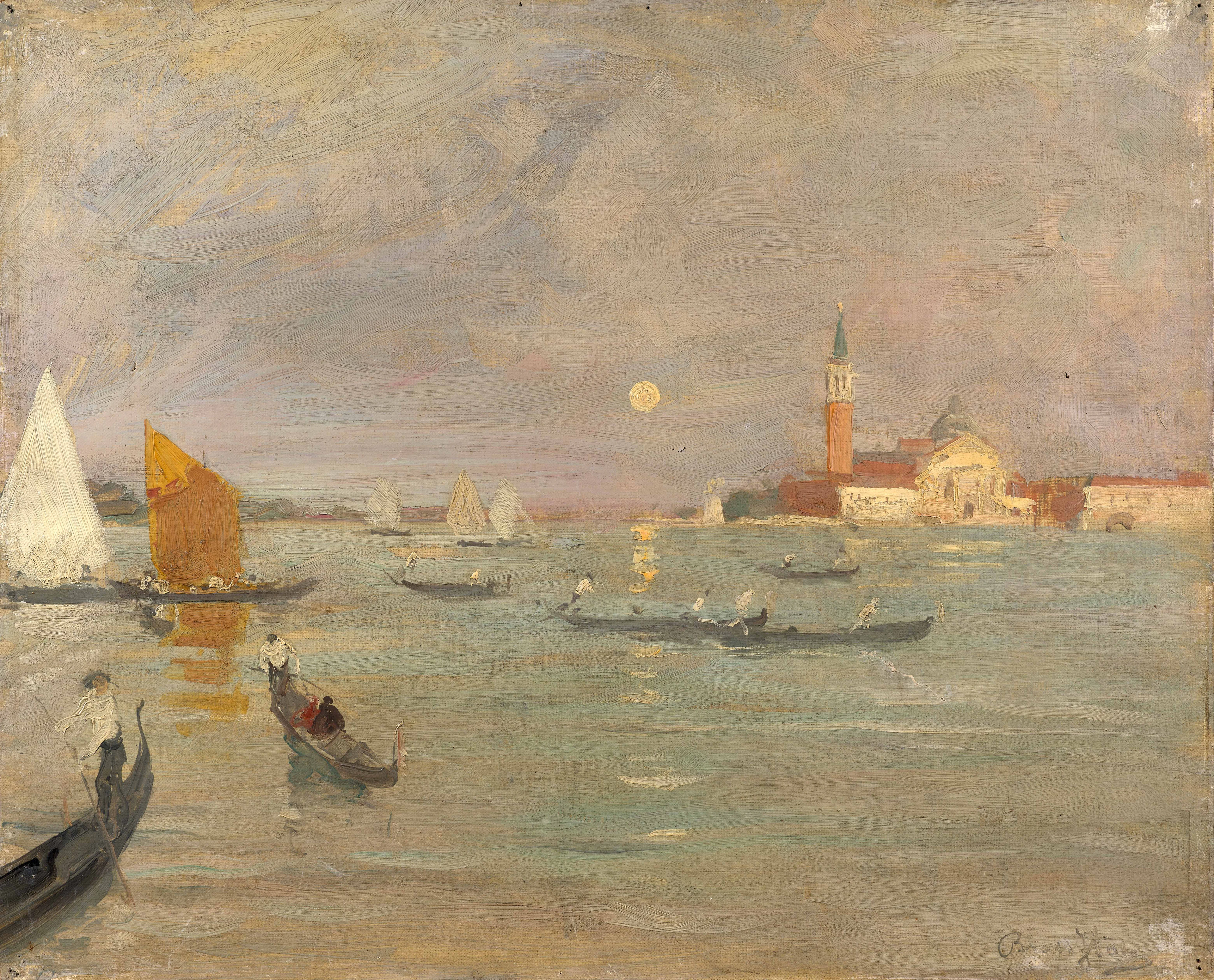 Italico BRASS Gorizia, 1870 - Venise, 1943 Luna di Maggio / Vue de