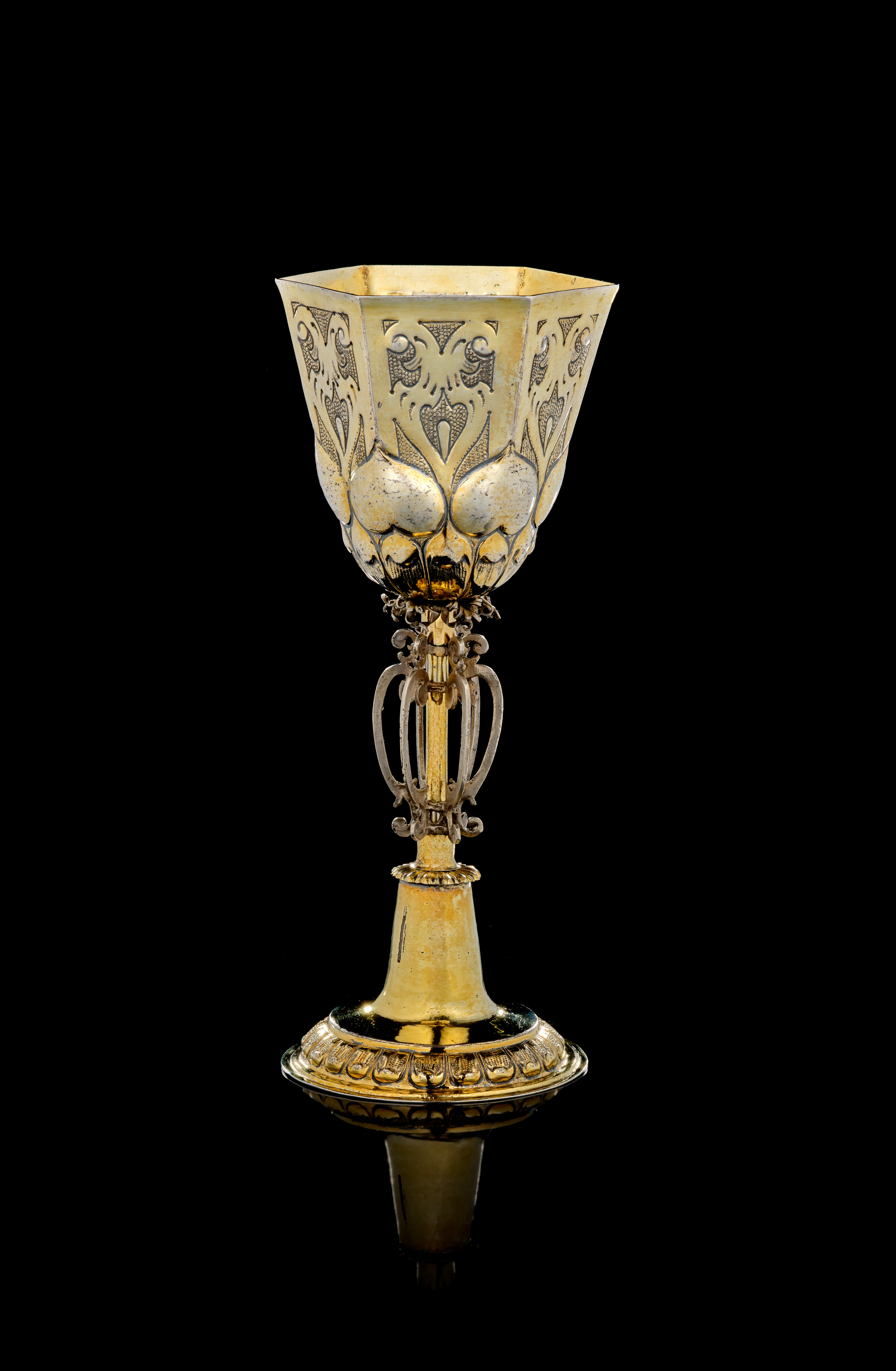A Swiss parcel-gilt silver cup, Zacharias Müller, St Gall, 1663-1671