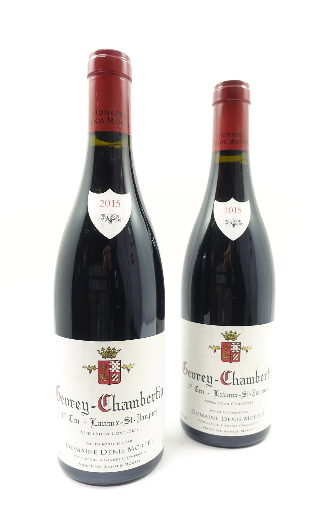 2 bts GEVREY CHAMBERTIN 2015 1er Cru Lavaux Saint Jacques. Domaine Denis Mortet