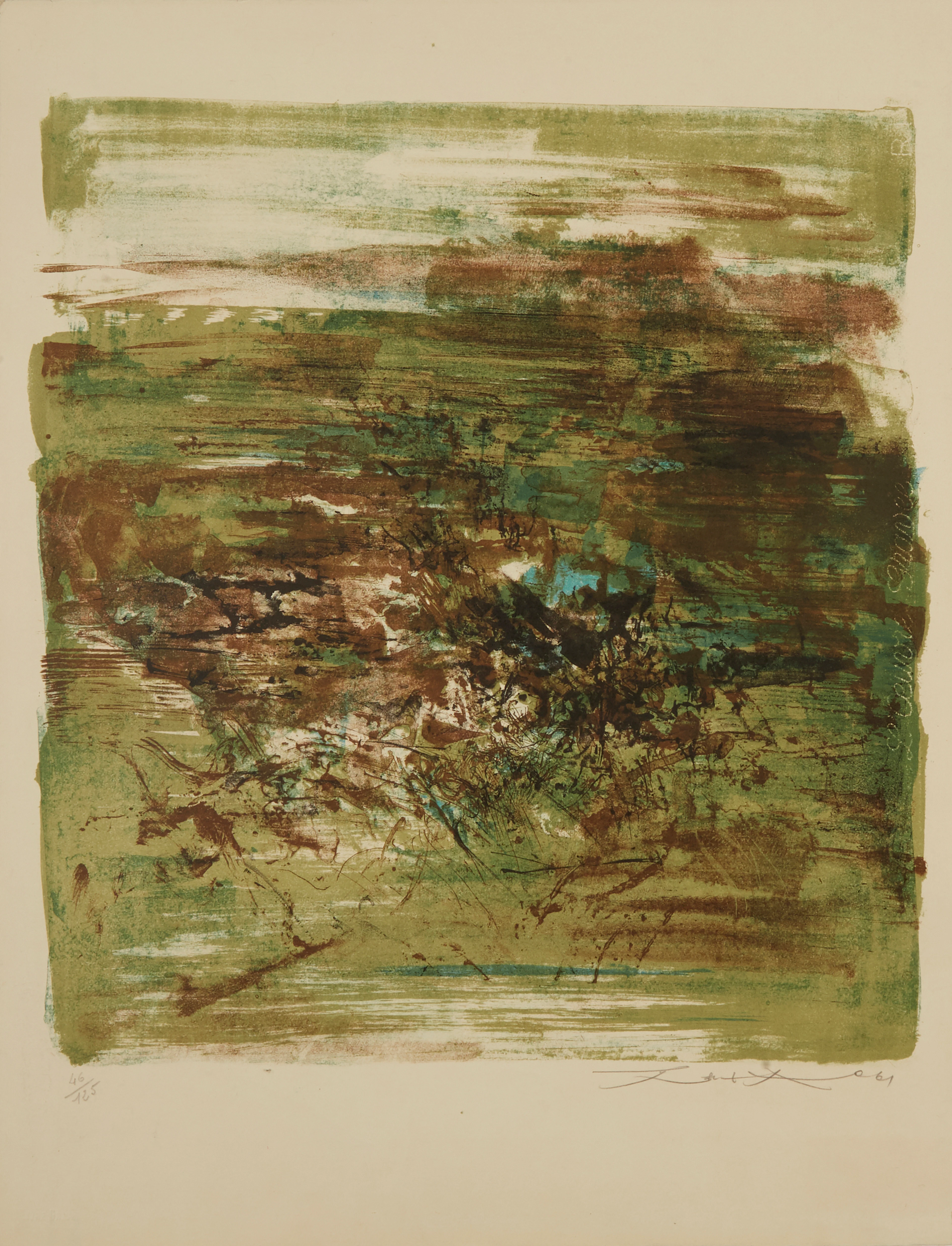 ZAO WOU-KI 1920 - 2013 Sans titre - 1961