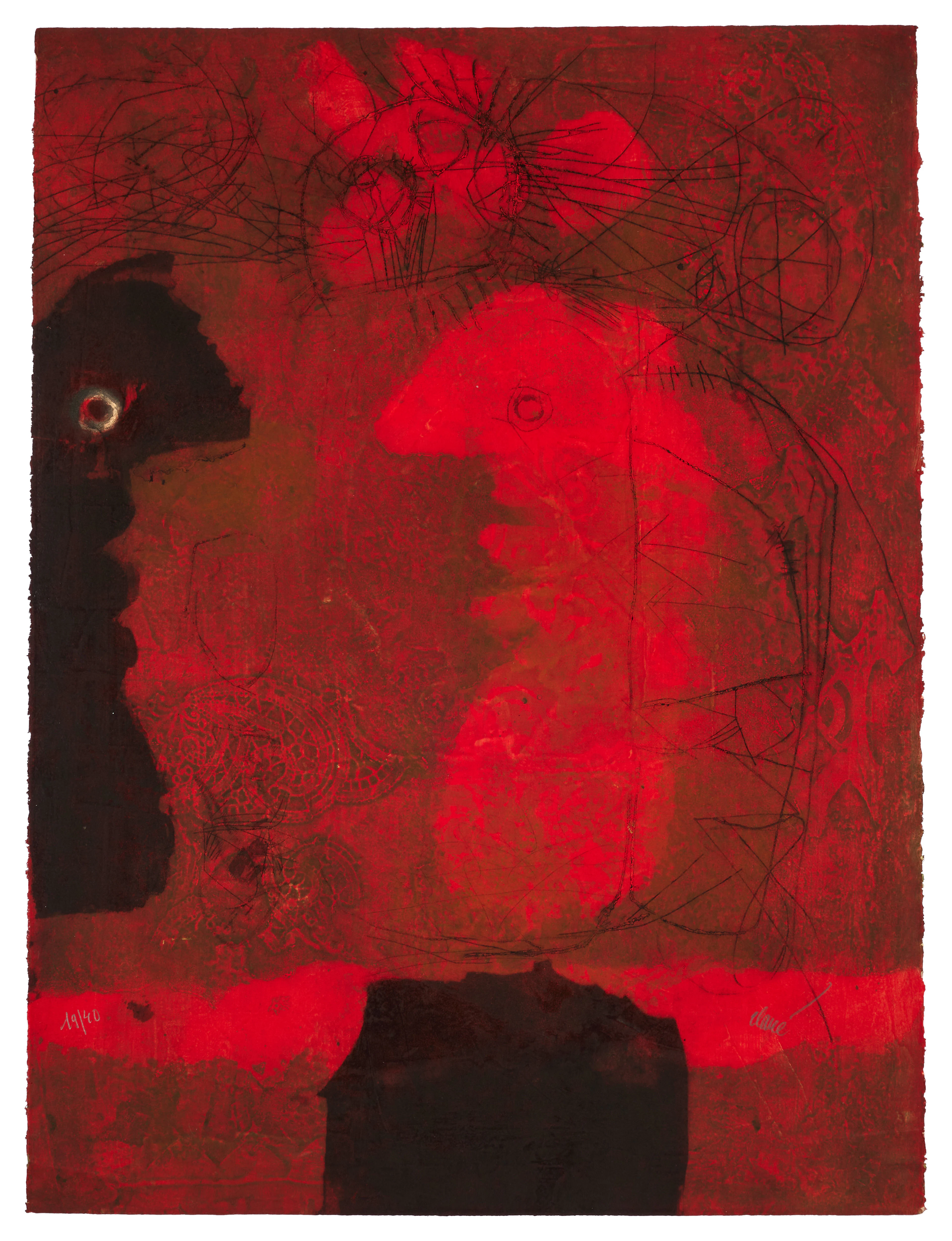 Antoni CLAVÉ 1913 - 2005 Deux troubadours - 1970