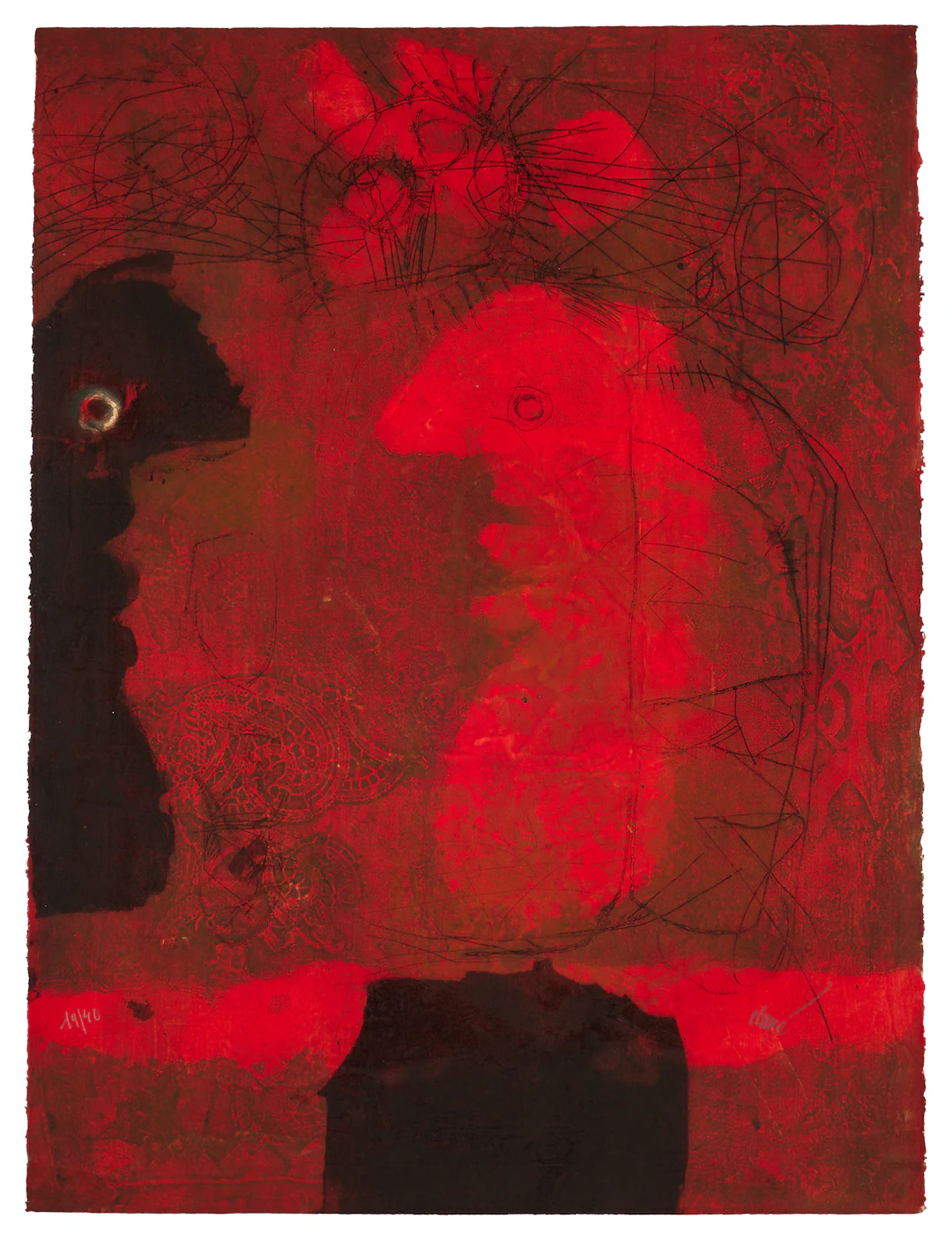 Antoni CLAVÉ 1913 - 2005 Deux troubadours - 1970