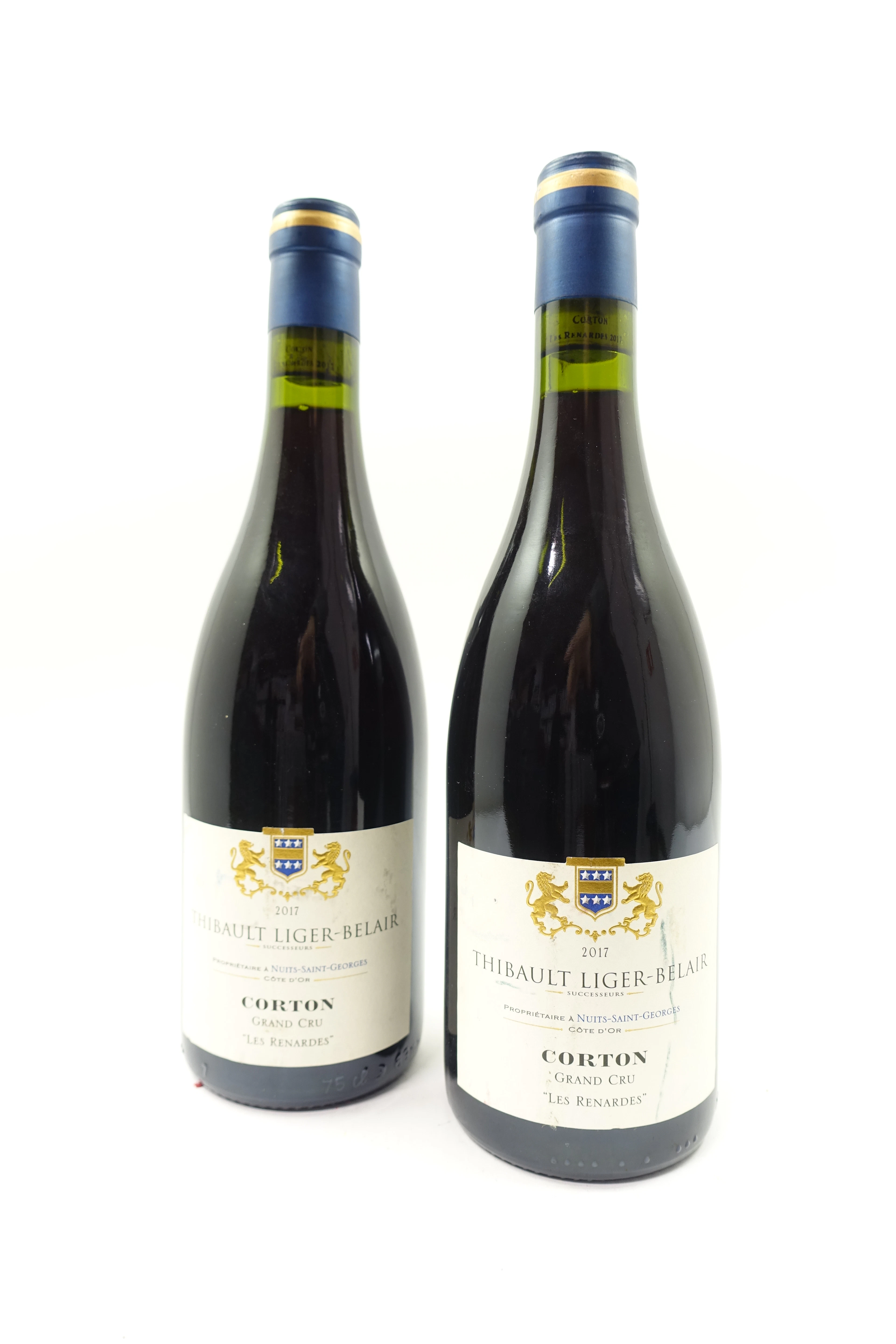 2 bts CORTON LES RENARDES 2017 Grand Cru. Thibault Liger-Belair