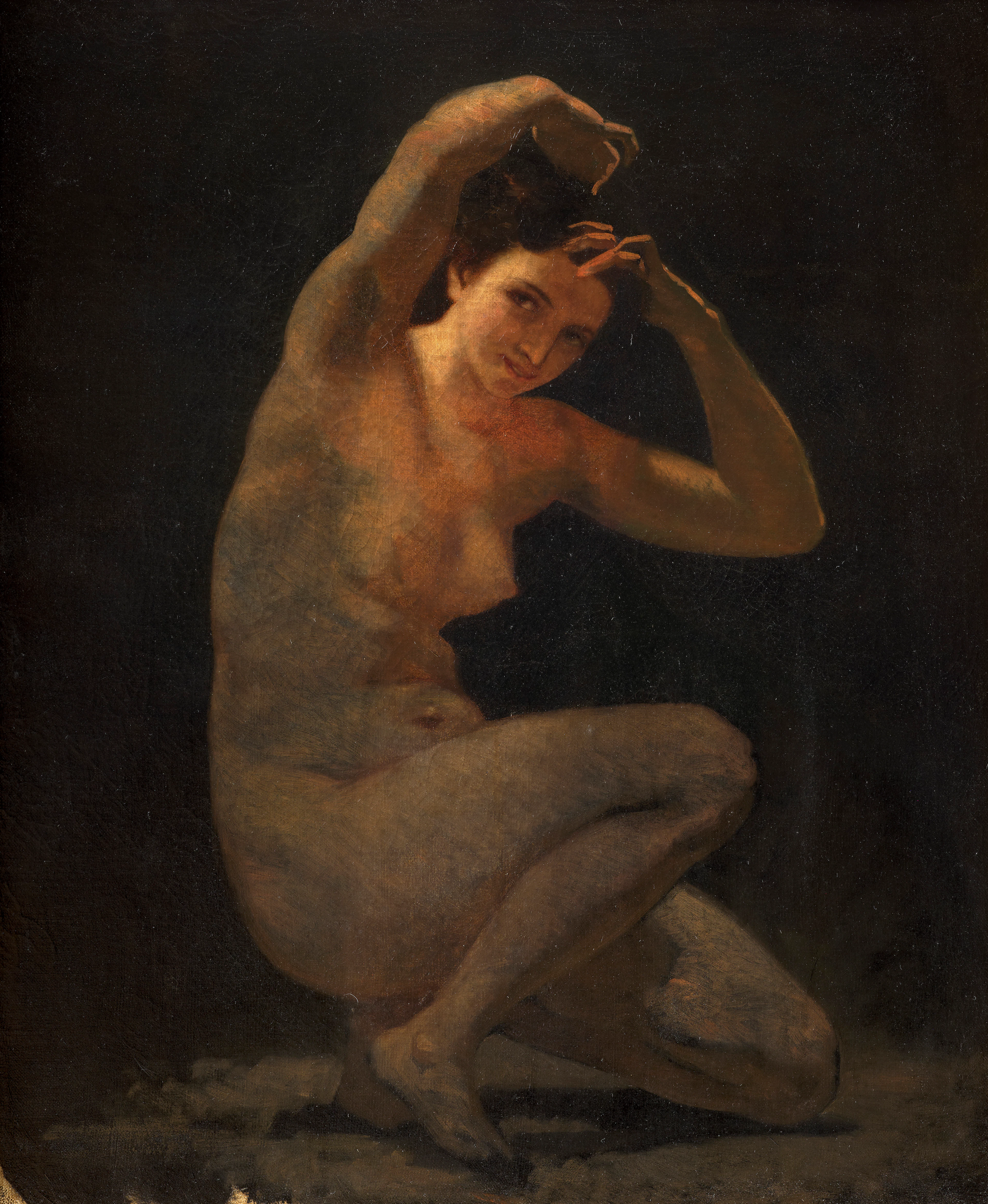Jean-Baptiste CARPEAUX Valenciennes, 1827 - Courbevoie, 1875 Flore accroupie
