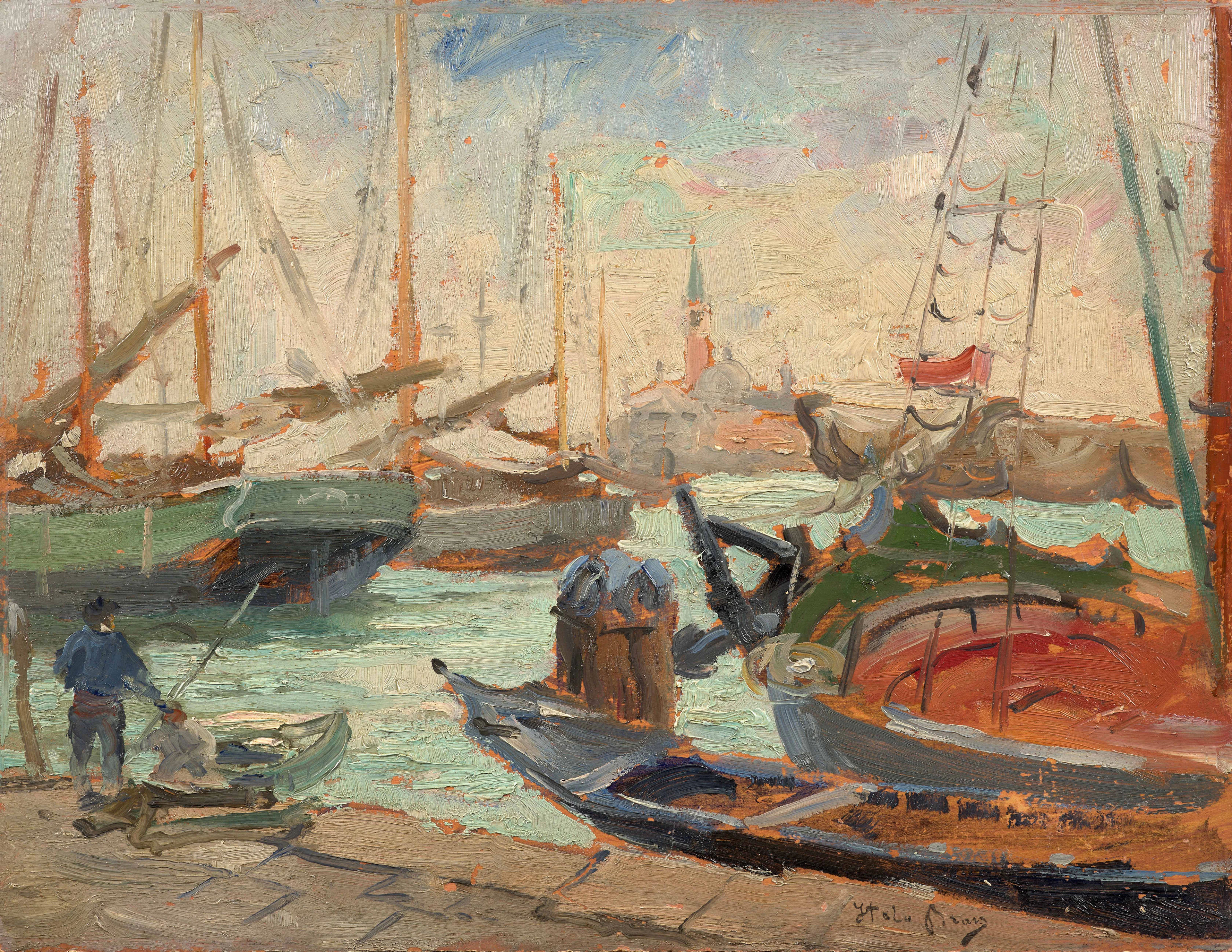 Italico BRASS Gorizia, 1870 - Venise, 1943 Les quais de la Giudecca