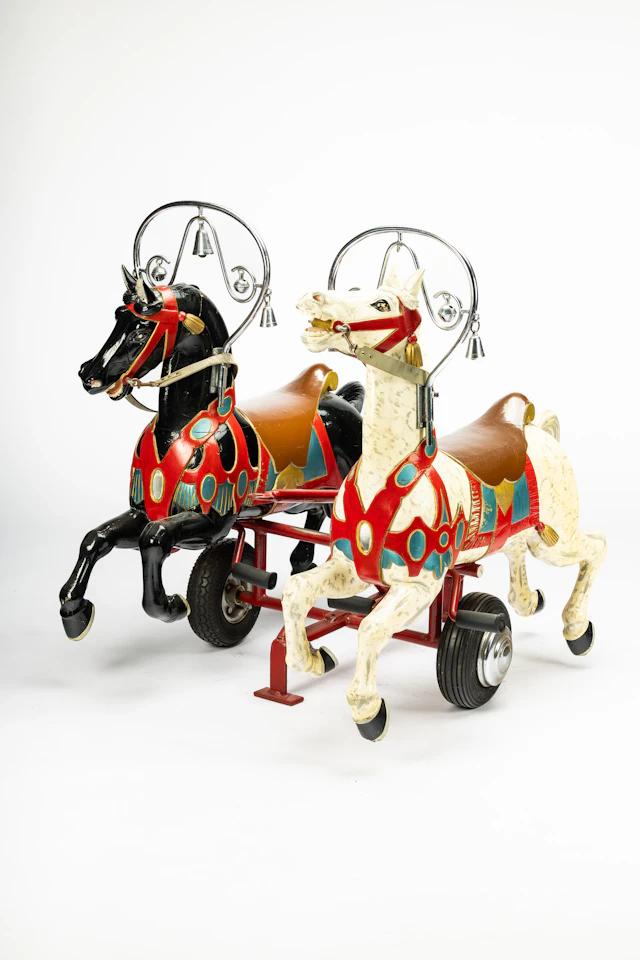 Pair of fairground carousel horses