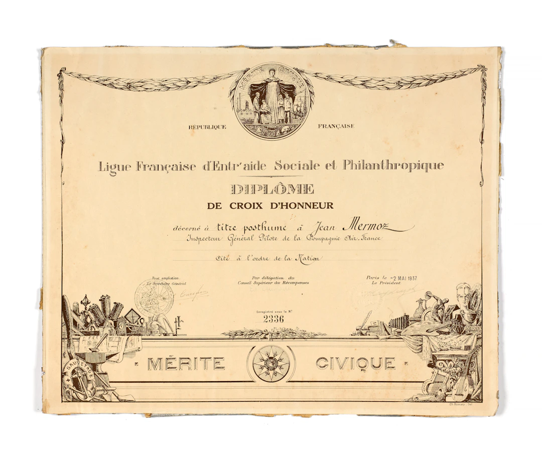 CITATION À L’ORDRE DE LA NATION – MERMOZ
