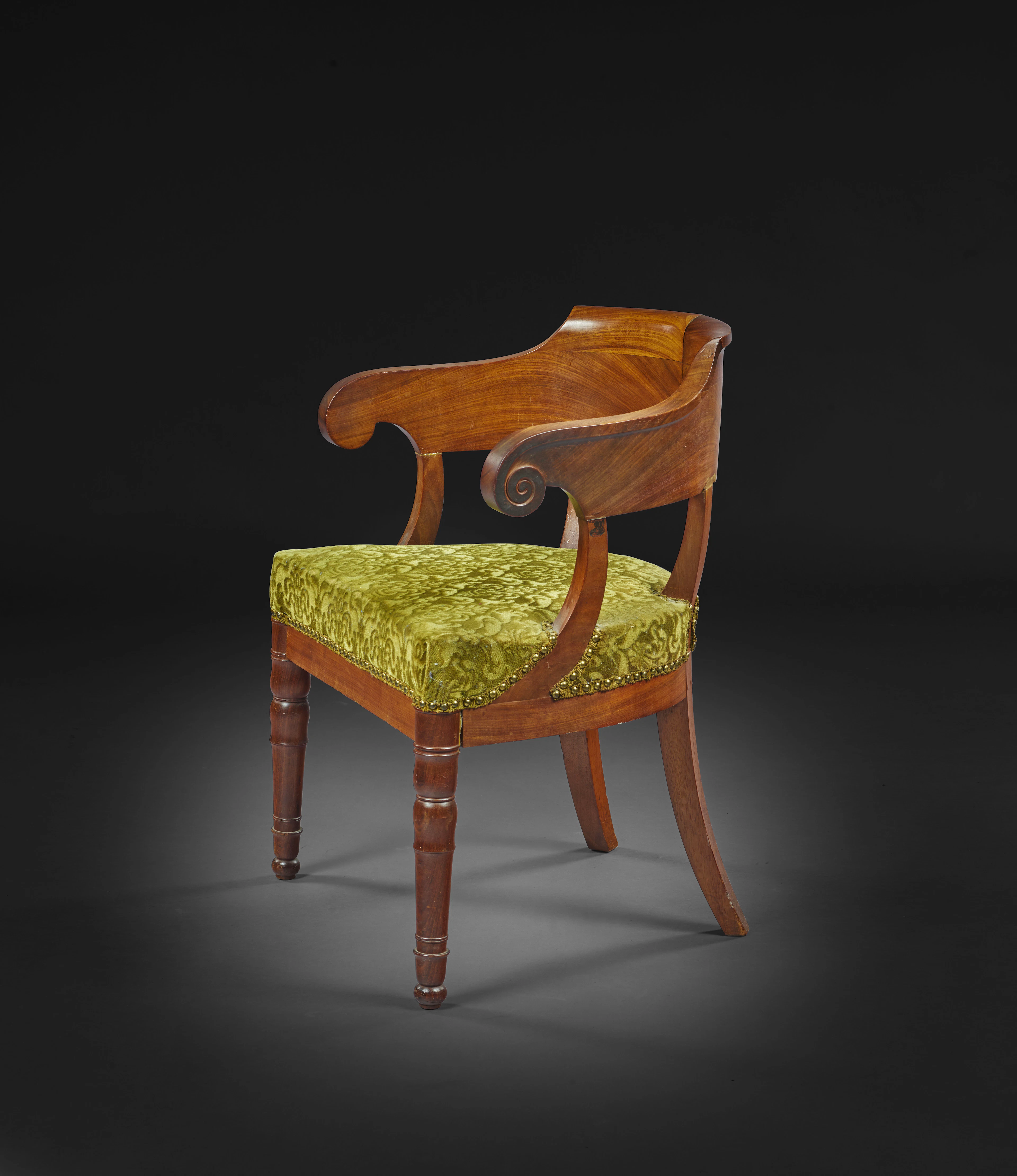 FAUTEUIL DE BUREAU D'ÉPOQUE RESTAURATION