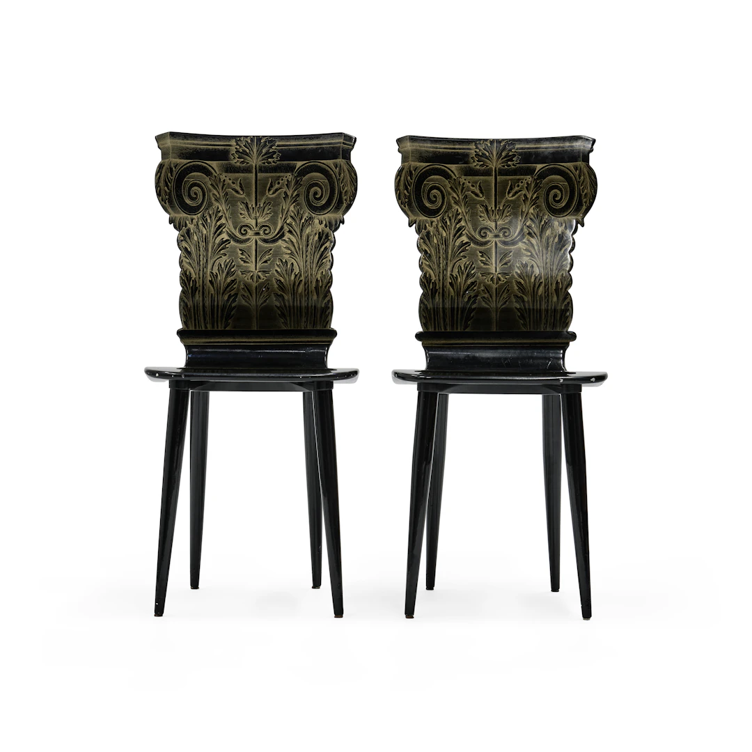 Paire de chaises "Capitello Corinzio" - modèle créé vers 1955