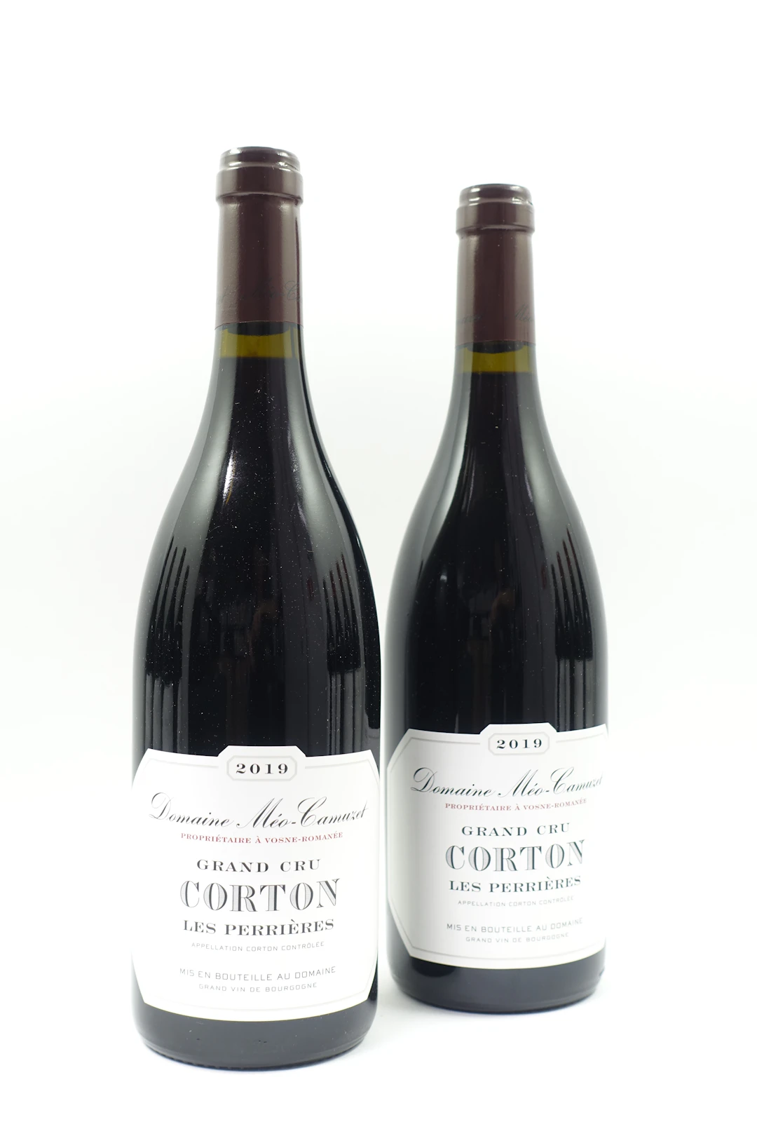 2 bts CORTON 2019 Grand Cru Les Perrières. Domaine Méo Camuzet