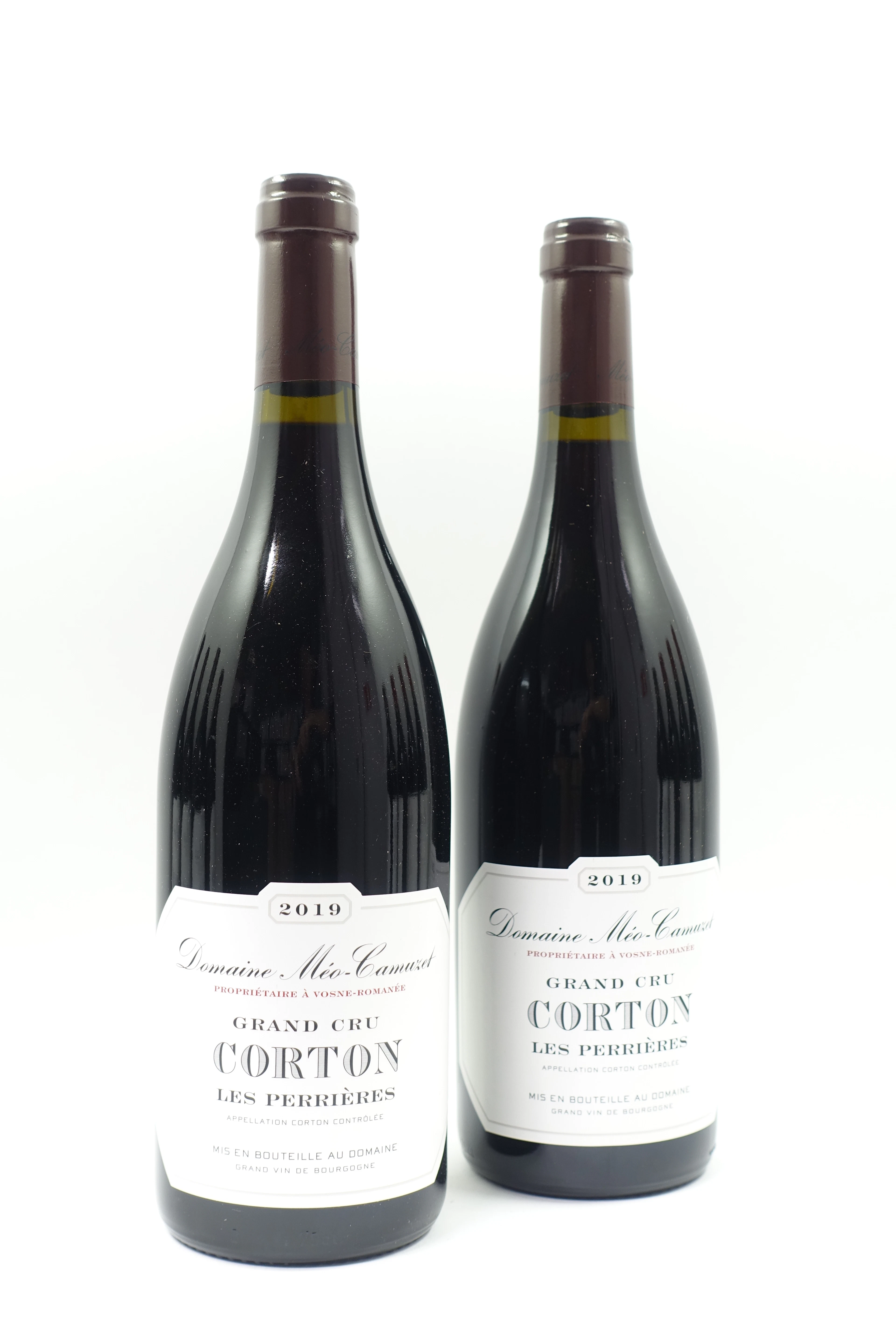 2 bts CORTON 2019 Grand Cru Les Perrières. Domaine Méo Camuzet