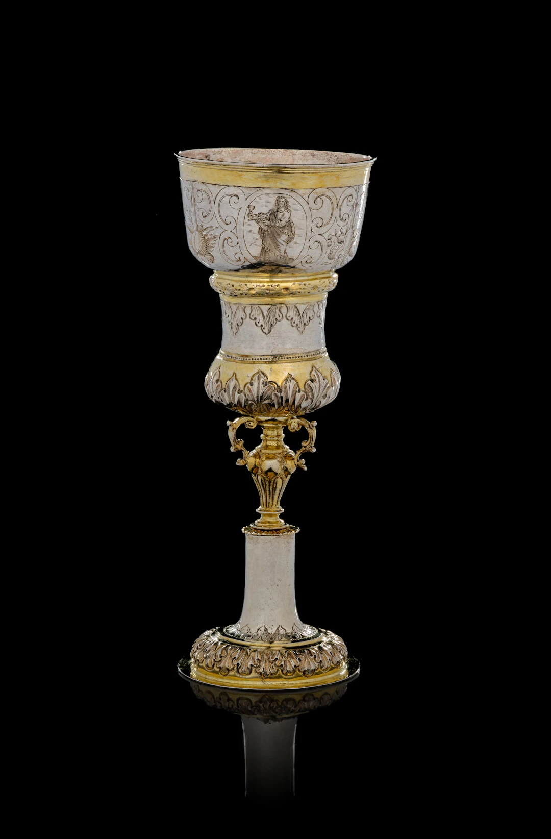 A Swiss parcel-gilt silver cup, Heinrich Dür, Berthoud (Burgdorf)