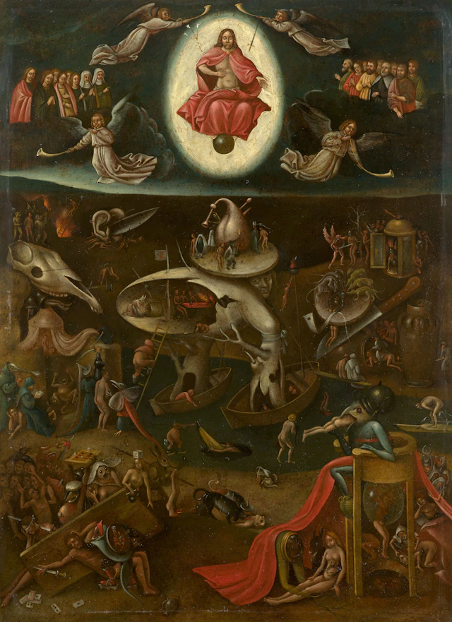 Ecole allemande du XVIIe siècle D'après Hieronymus Bosch Le Jugement dernier