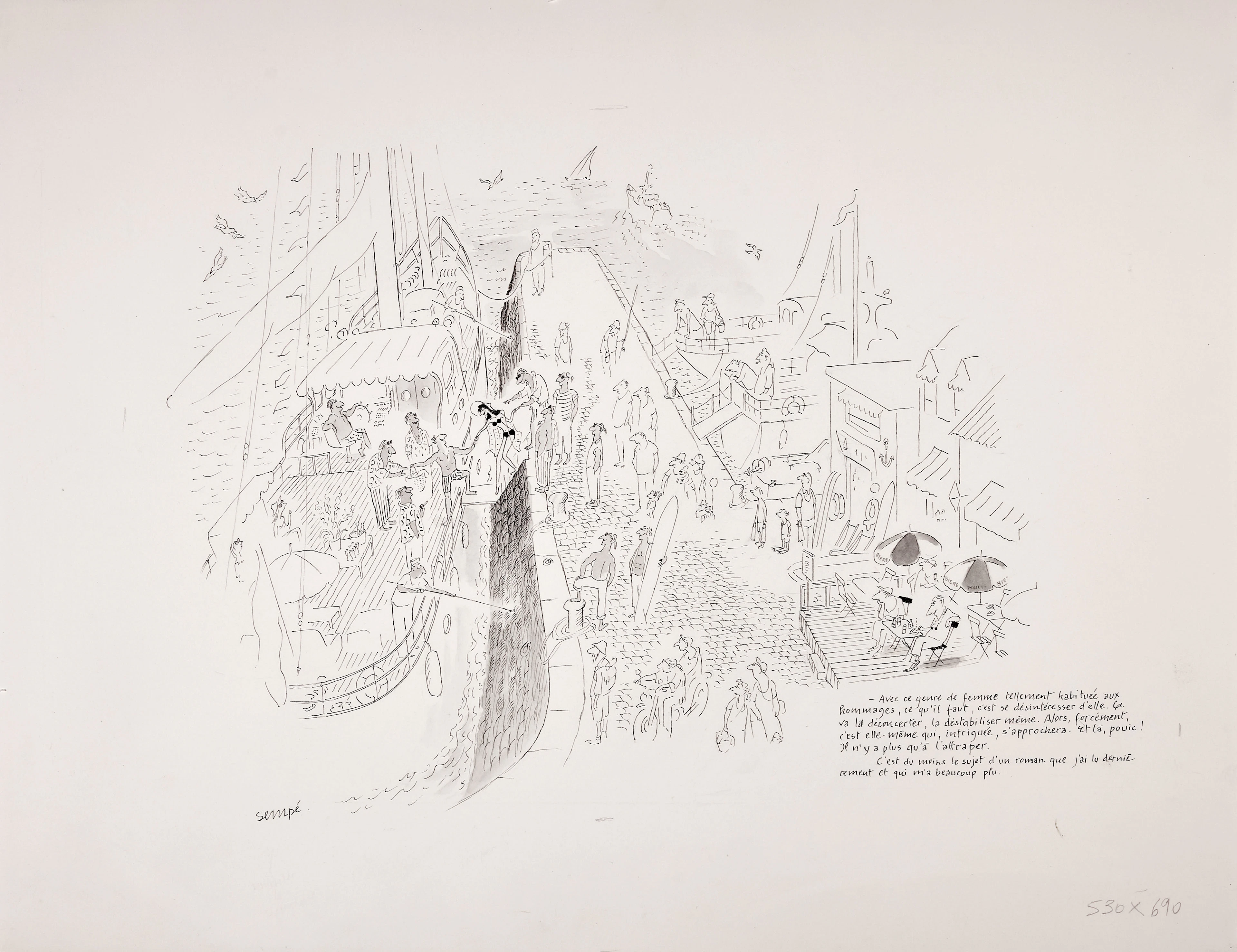 Jean-Jacques SEMPÉ 1932 - 2022 Illusion estivale