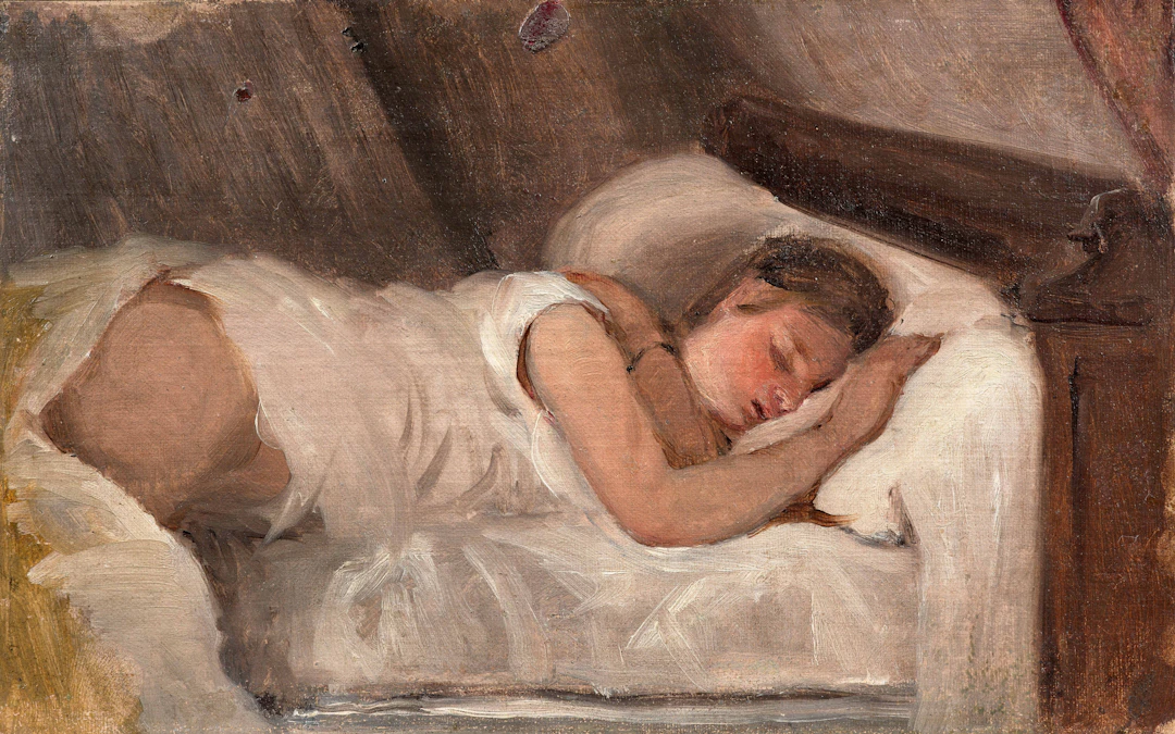 Jean-Baptiste Camille COROT 1796 - 1875 Jeune femme assoupie ou La