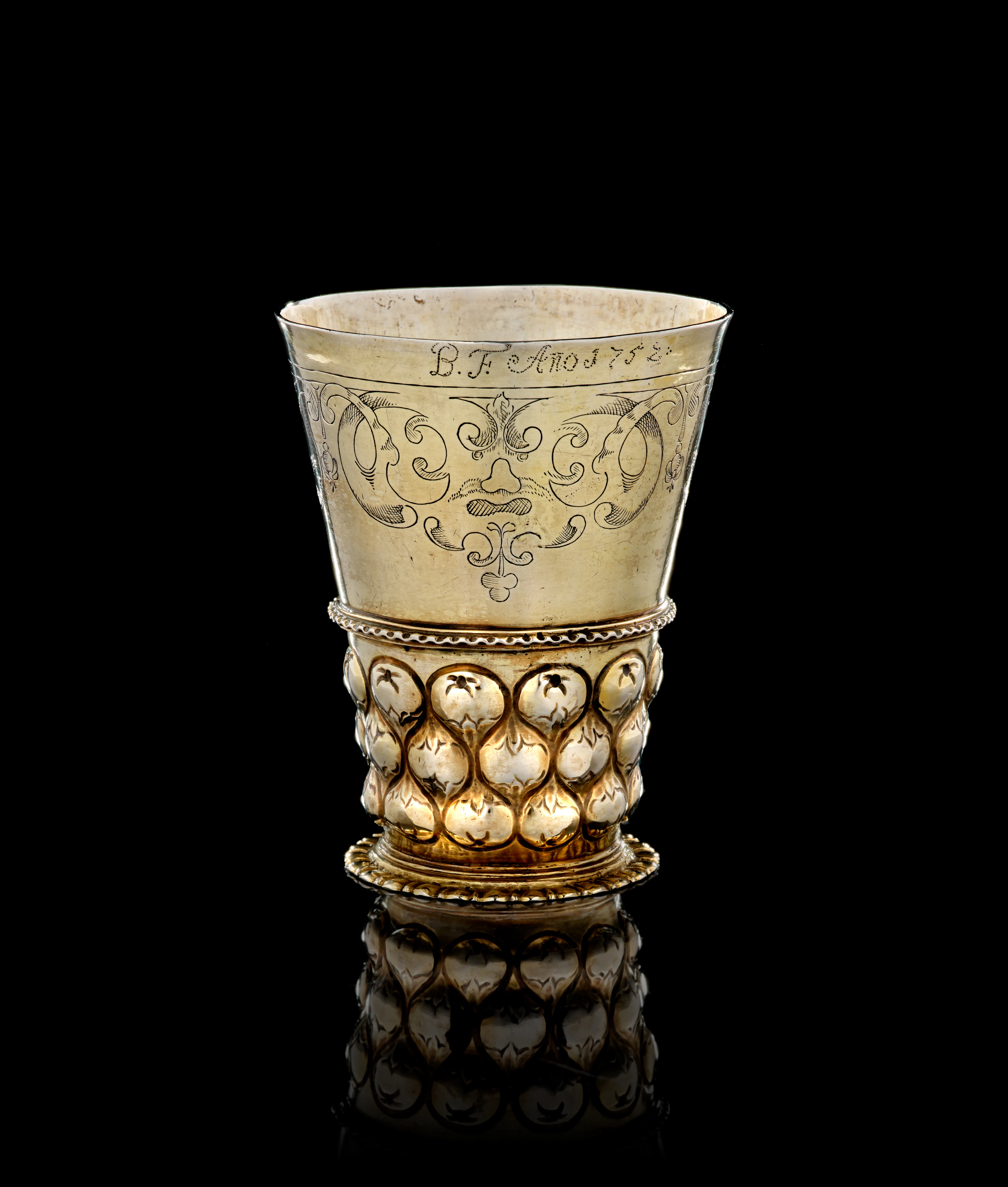 A Polish silver-gilt römer beaker, Nickel III Gerlach, Thorn (now