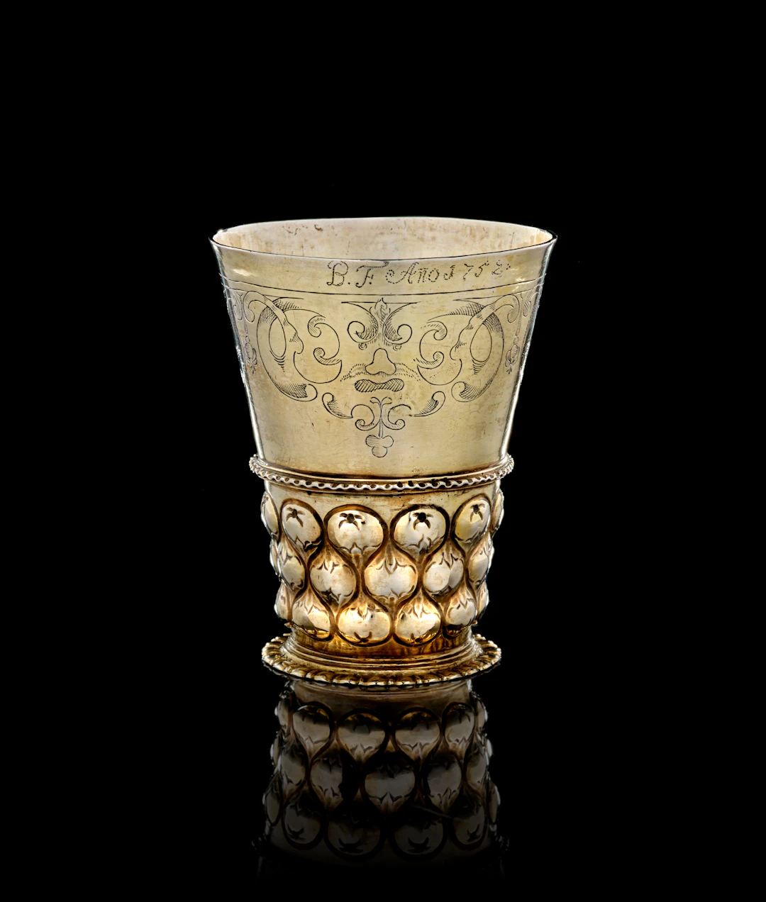 A Polish silver-gilt römer beaker, Nickel III Gerlach, Thorn (now
