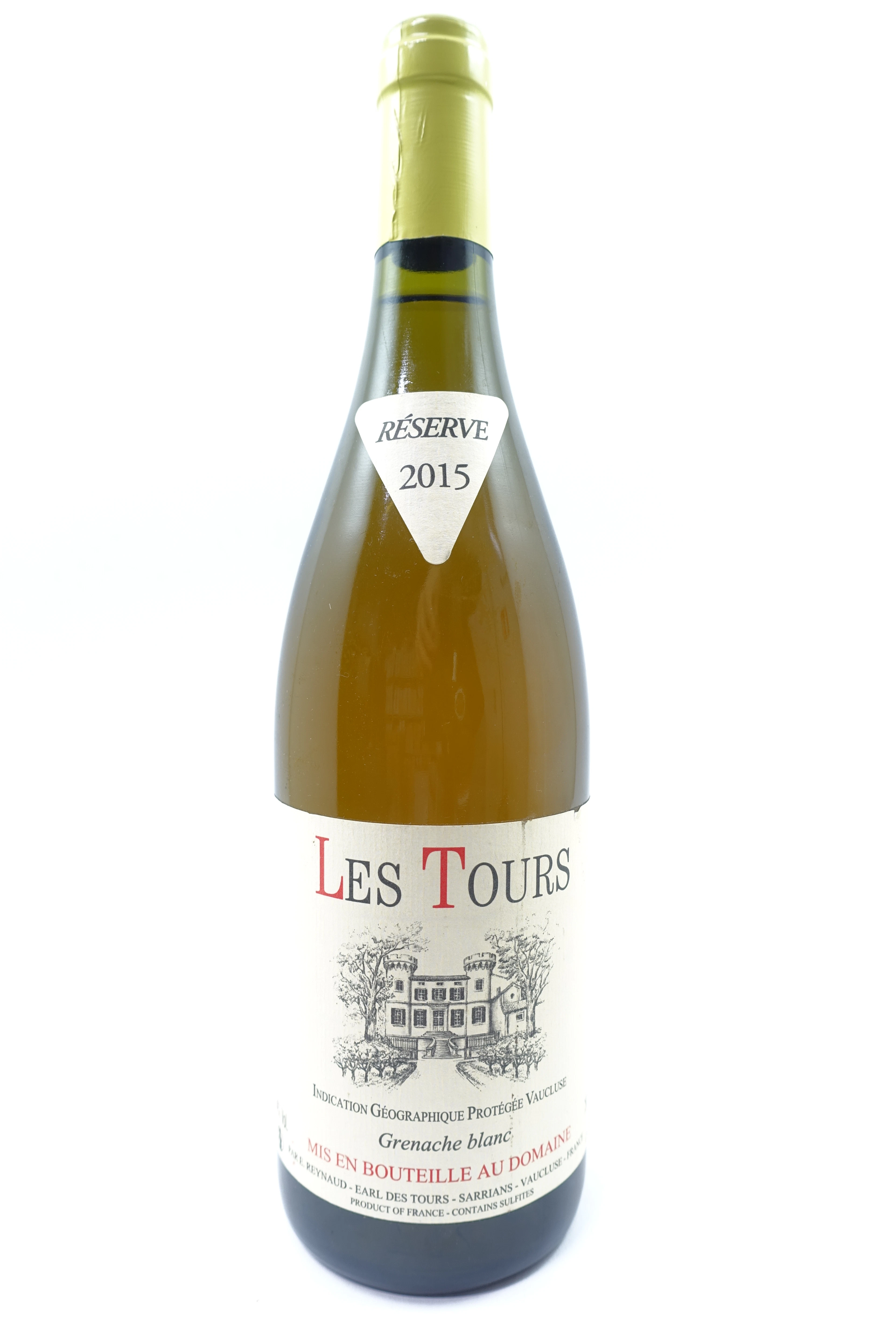 1 bt IGP VAUCLUSE 2015 Grenache Blanc. Les Tours