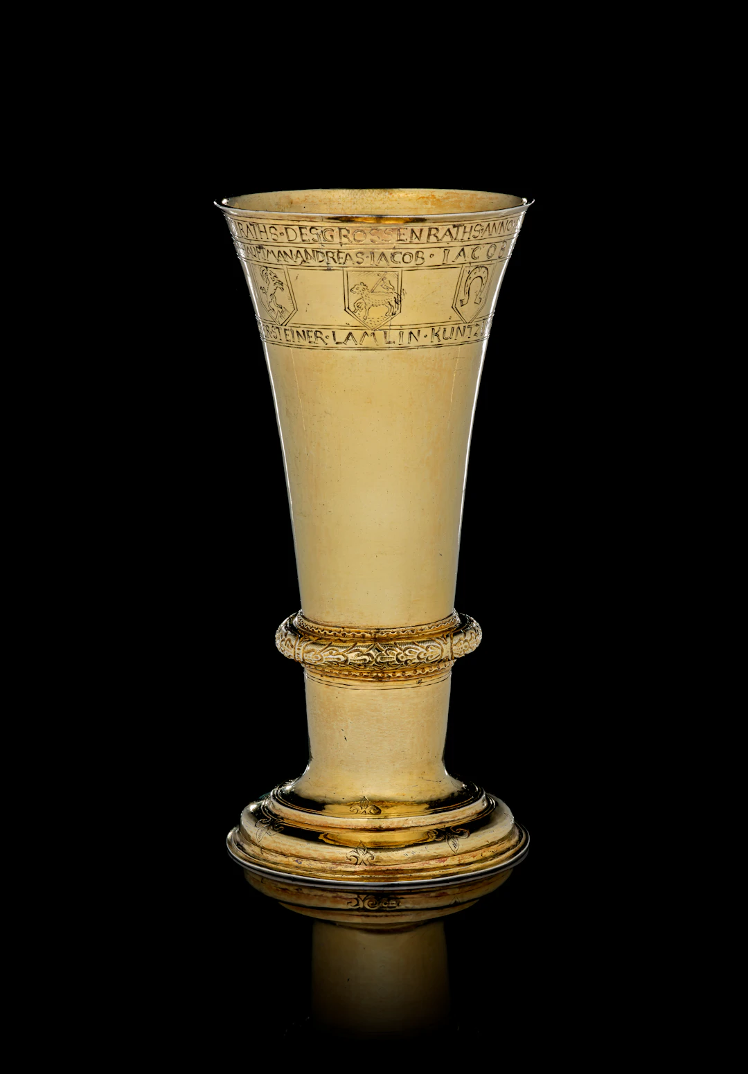 A Swiss silver-gilt christening beaker, unidentified maker TM, Winterthur