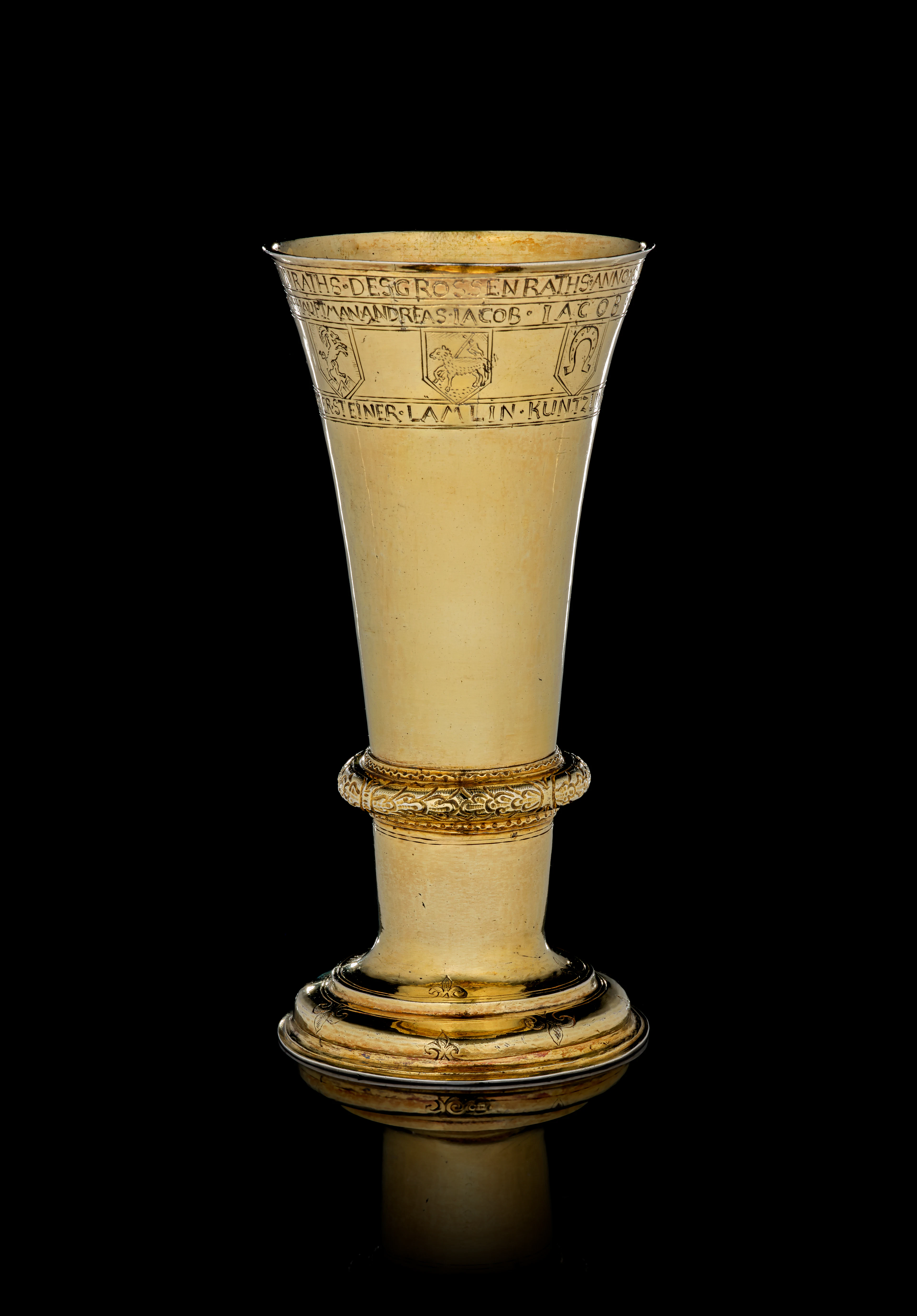 A Swiss silver-gilt christening beaker, unidentified maker TM, Winterthur