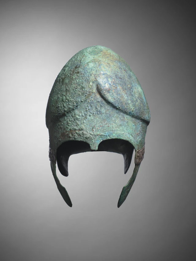 A Greek bronze Chalcidian helmet