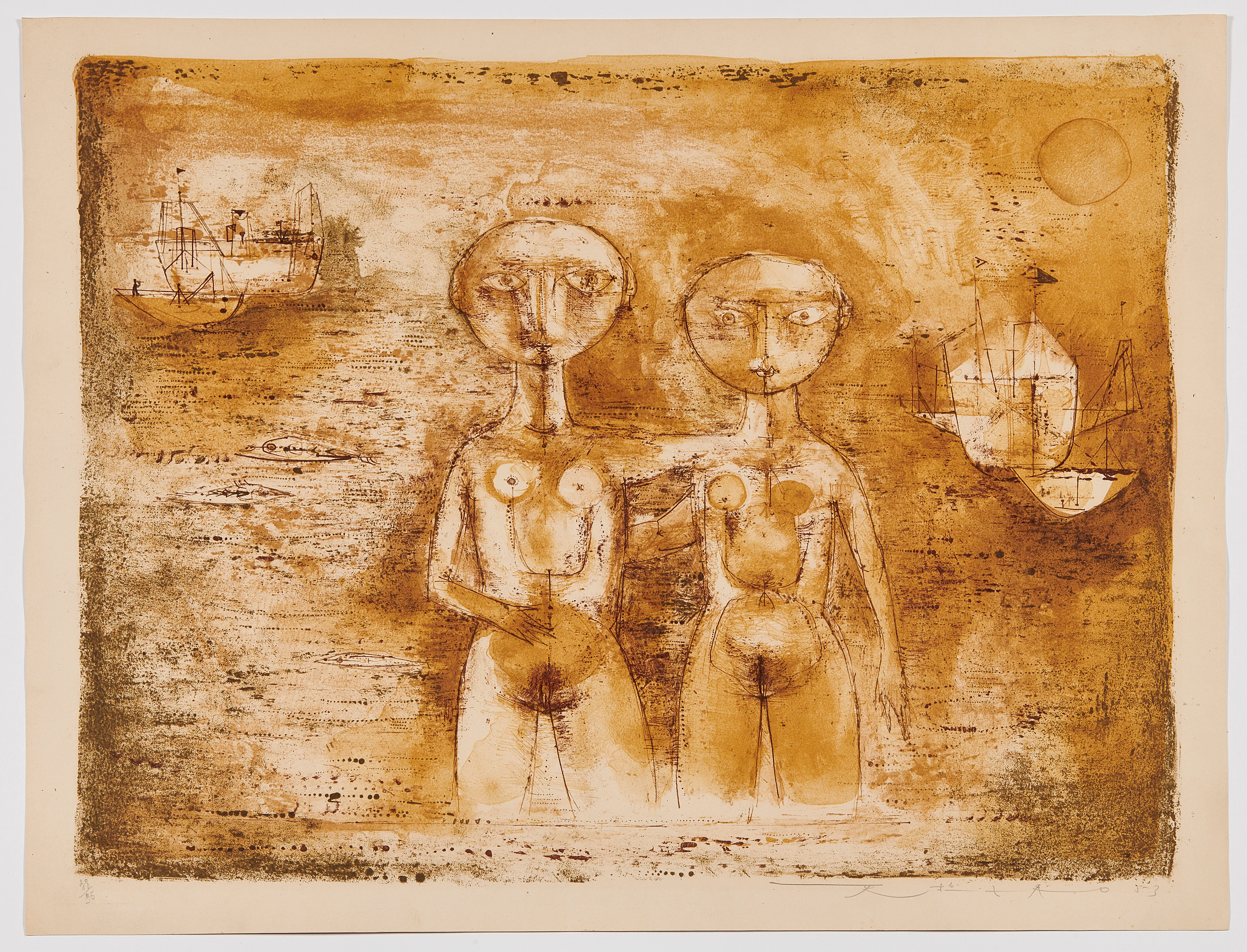 ZAO WOU-KI 1920 - 2013 Les grandes baigneuses - 1953