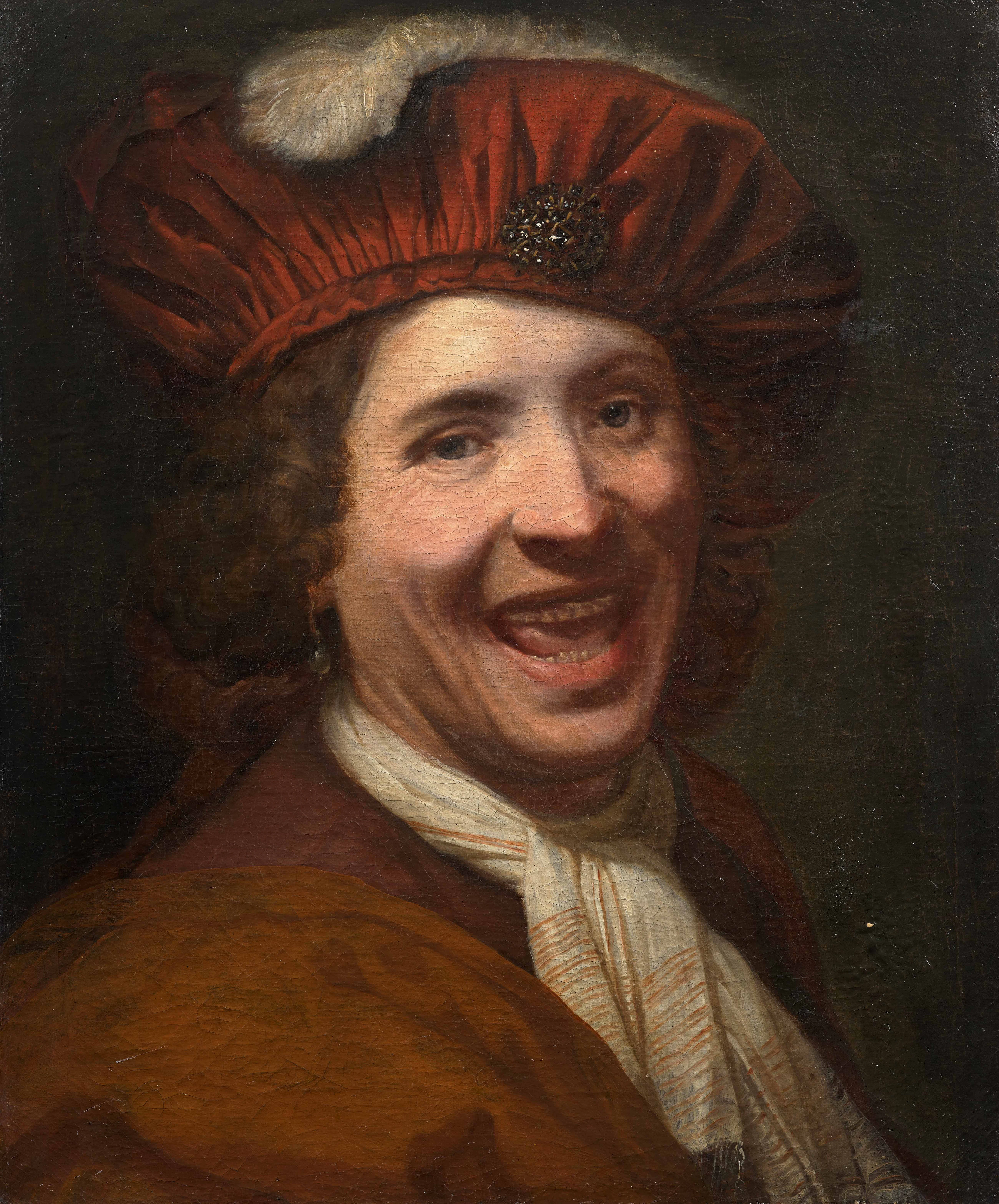 Jan TILIUS Geffen, 1653 - Londres, vers 1694 Homme riant au chapeau