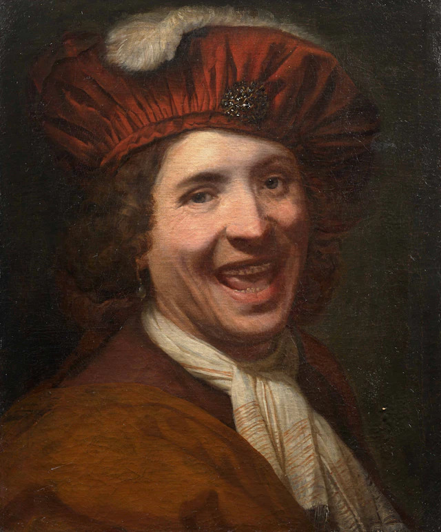 Jan TILIUS Geffen, 1653 - Londres, vers 1694 Homme riant au chapeau