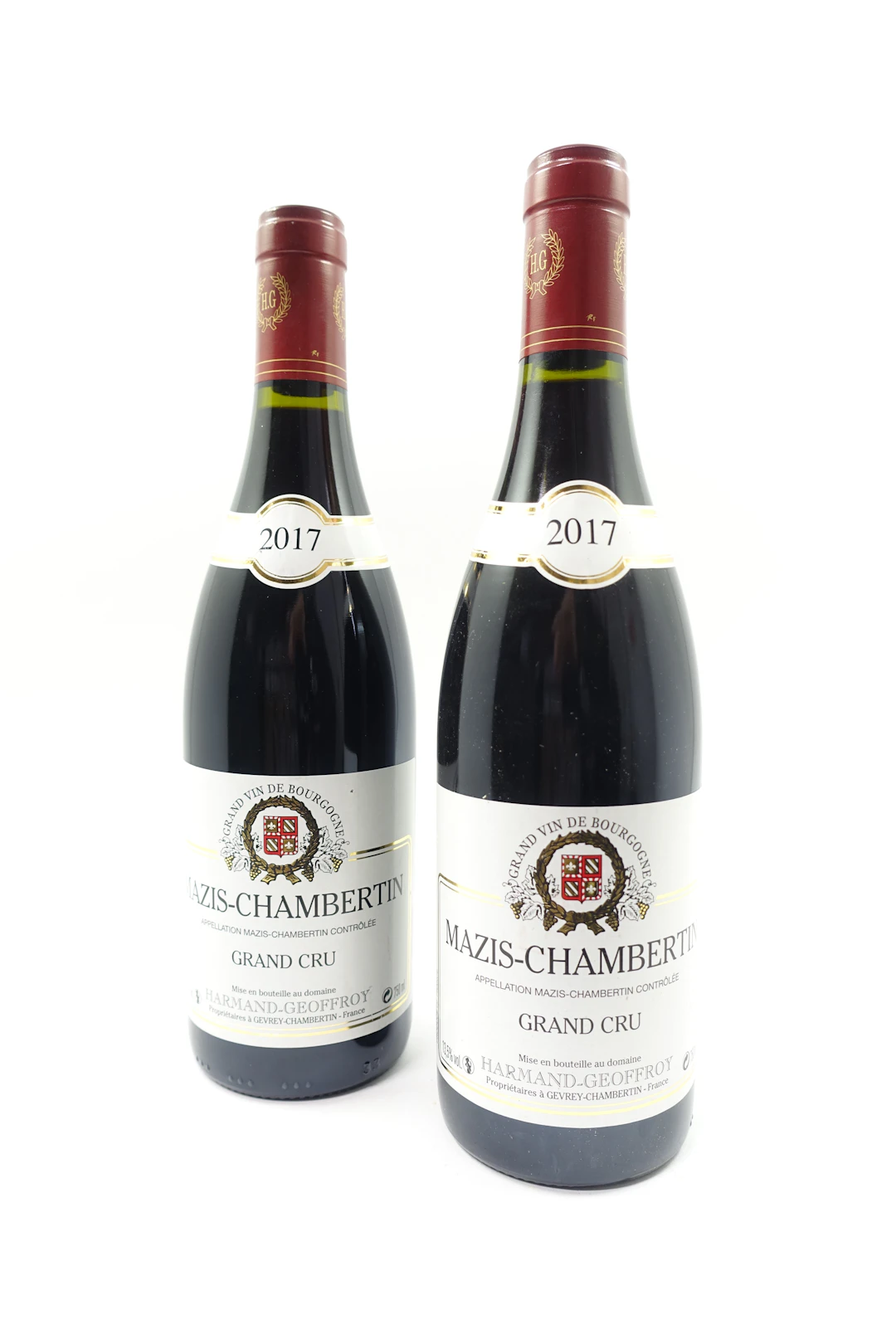 2 bts MAZIS CHAMBERTIN 2017 Grand Cru. Harmand-Geoffroy