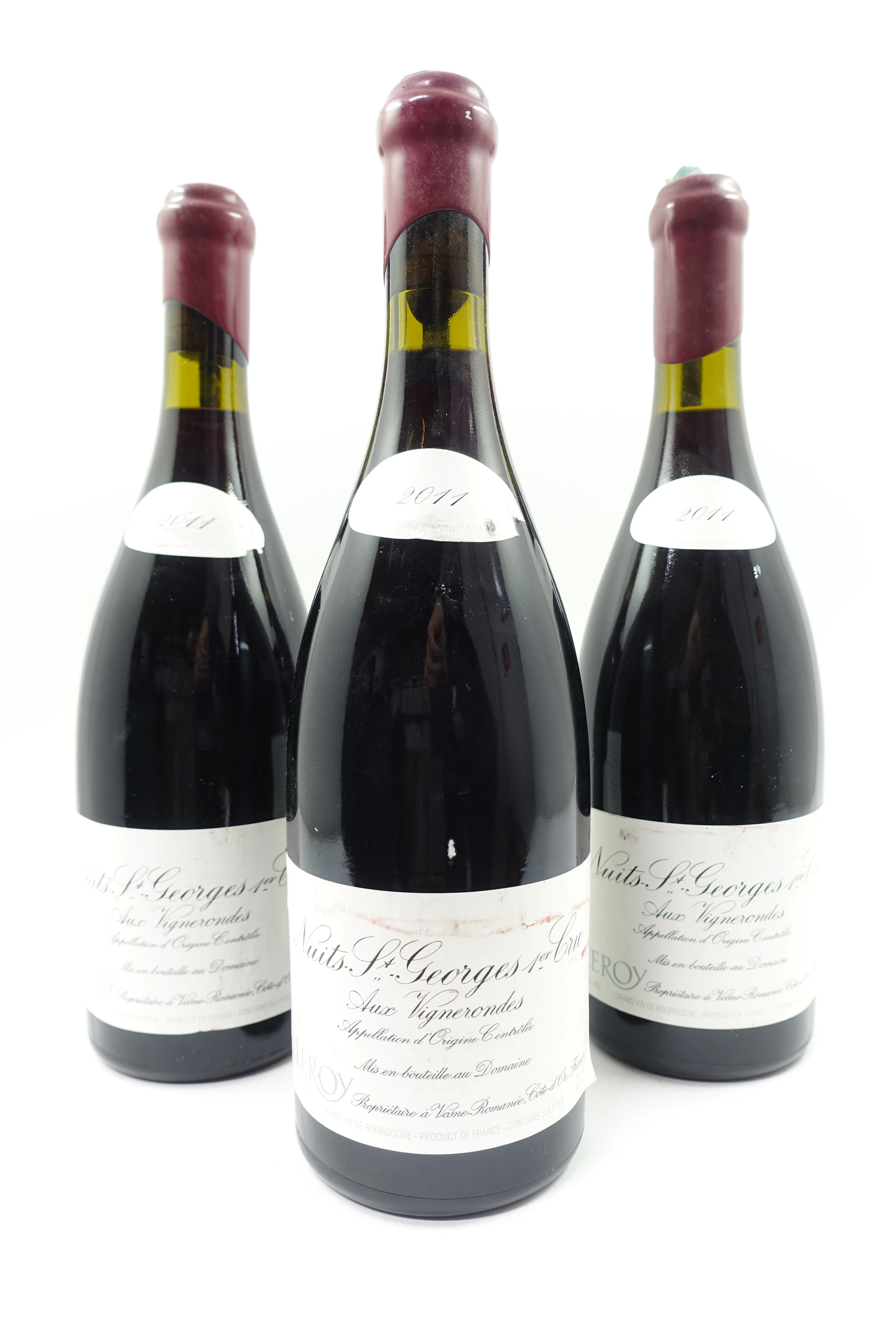 3 bts NUITS SAINT GEORGES 2011 1er Cru Aux Vignerondes. Domaine Leroy
