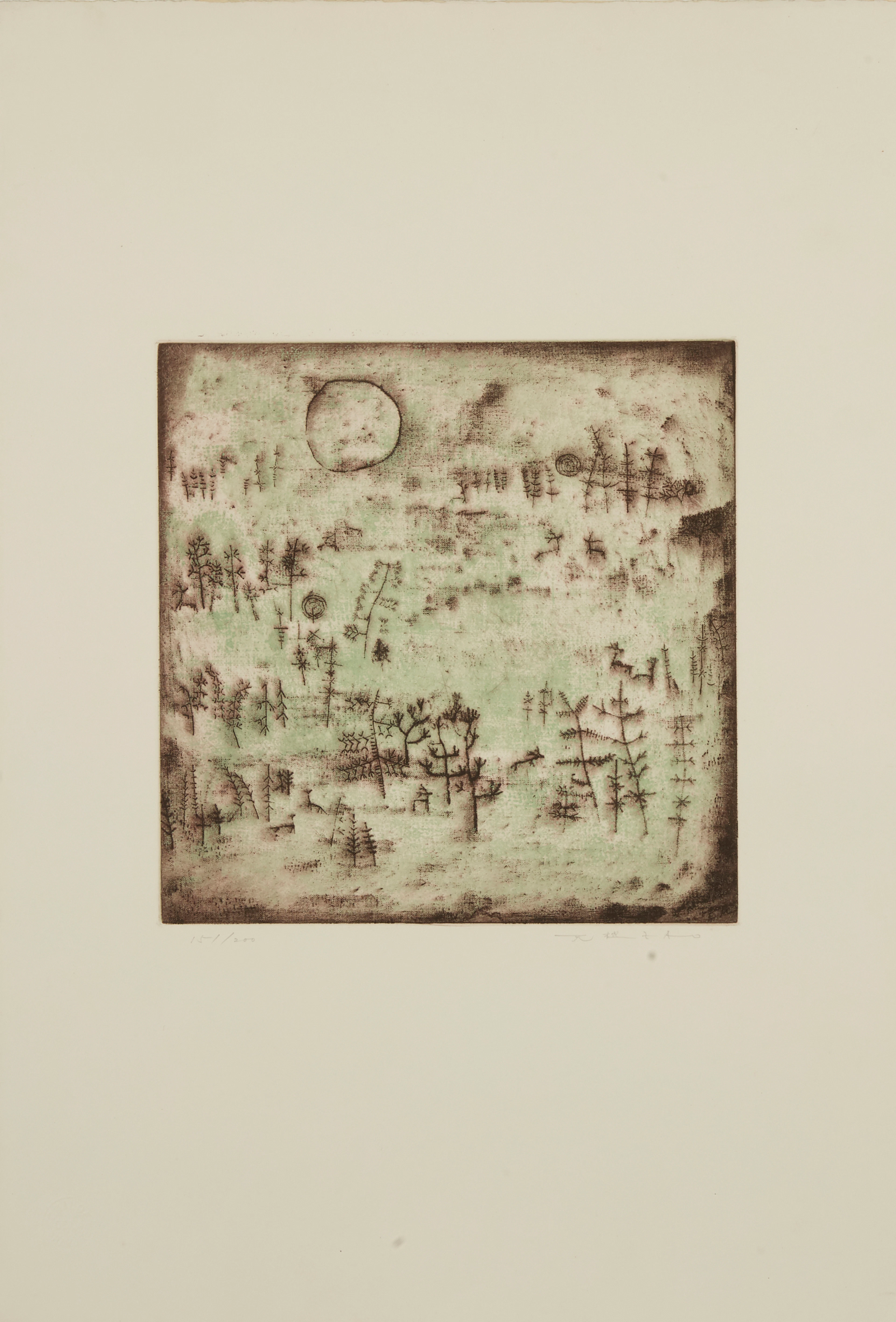 ZAO WOU-KI 1920 - 2013 Paysage au soleil - 1950