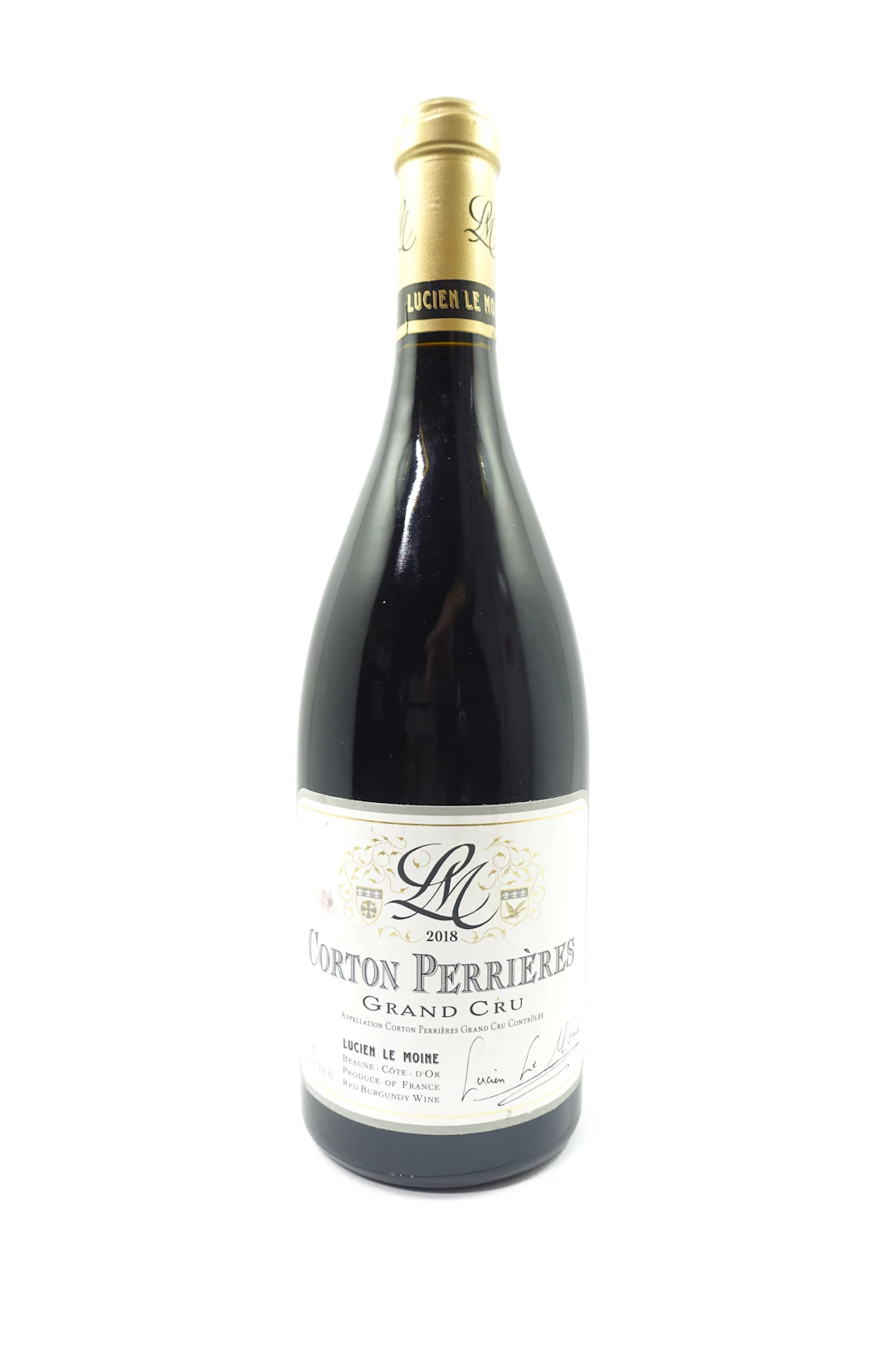 1 bt CORTON LES PERRIERES 2018 Grand Cru. Lucien Le Moine