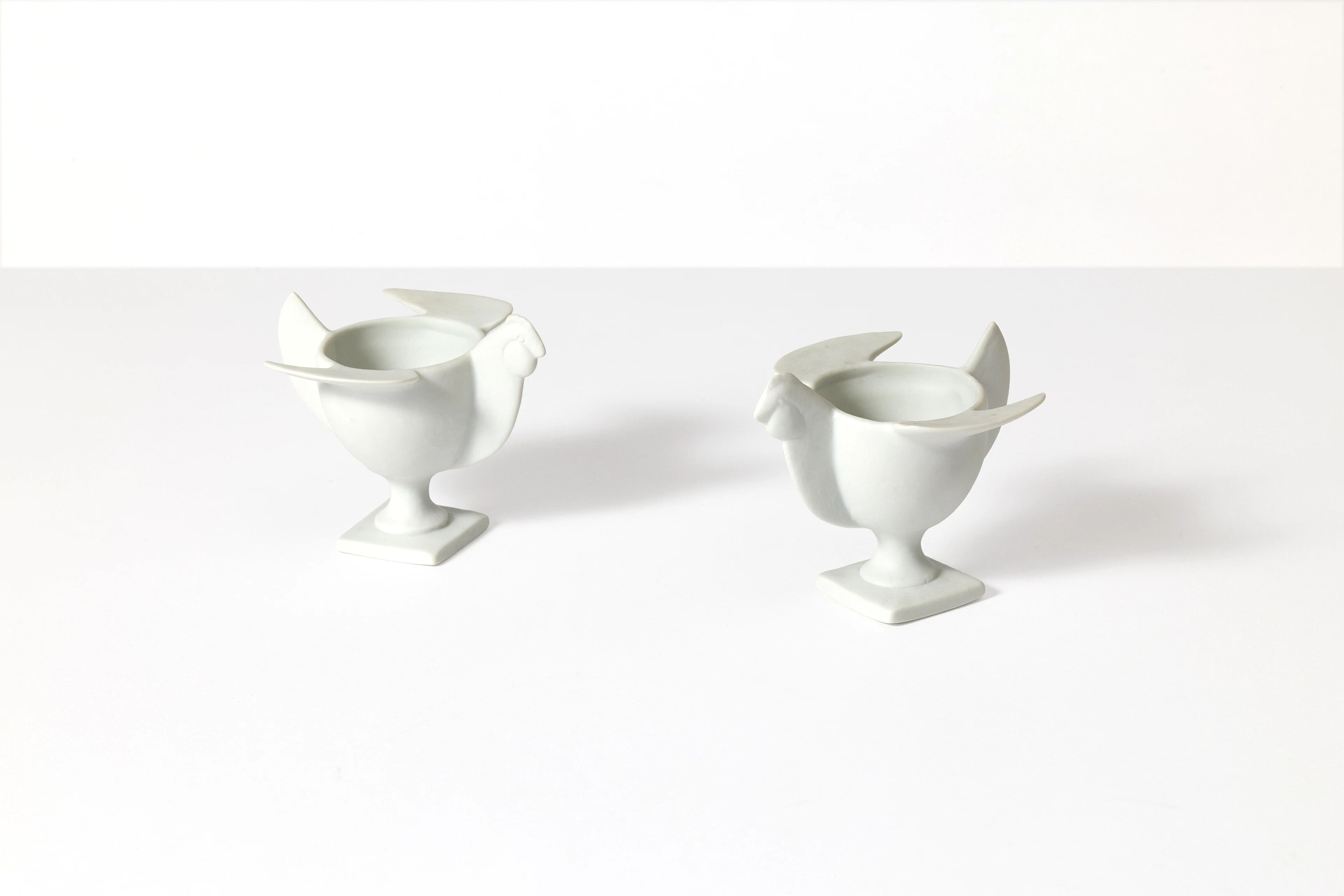 Paire de coquetiers « Poule » – modèle créé circa 1990