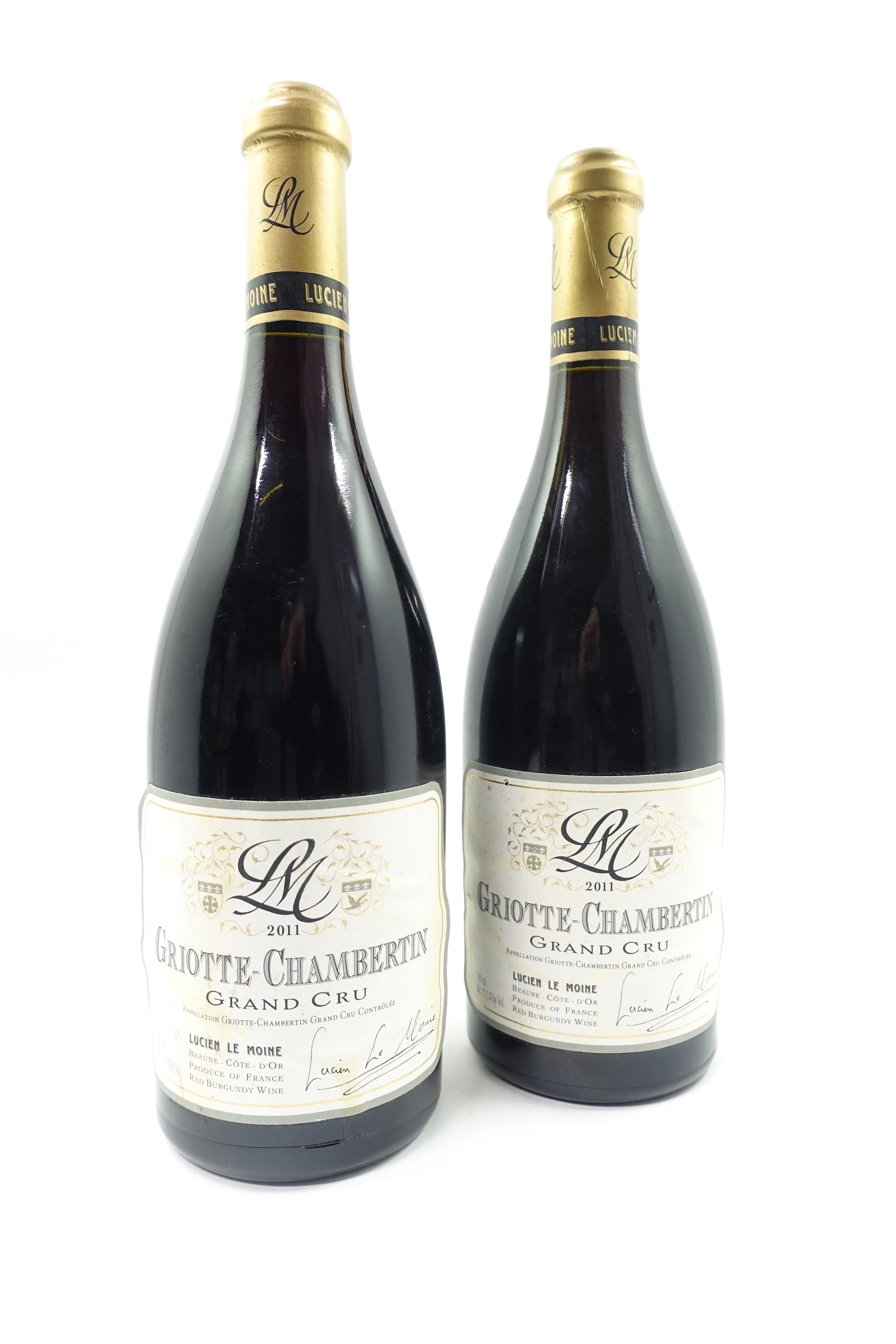 2 bts GRIOTTE CHAMBERTIN 2011 Grand Cru. Lucien Le Moine