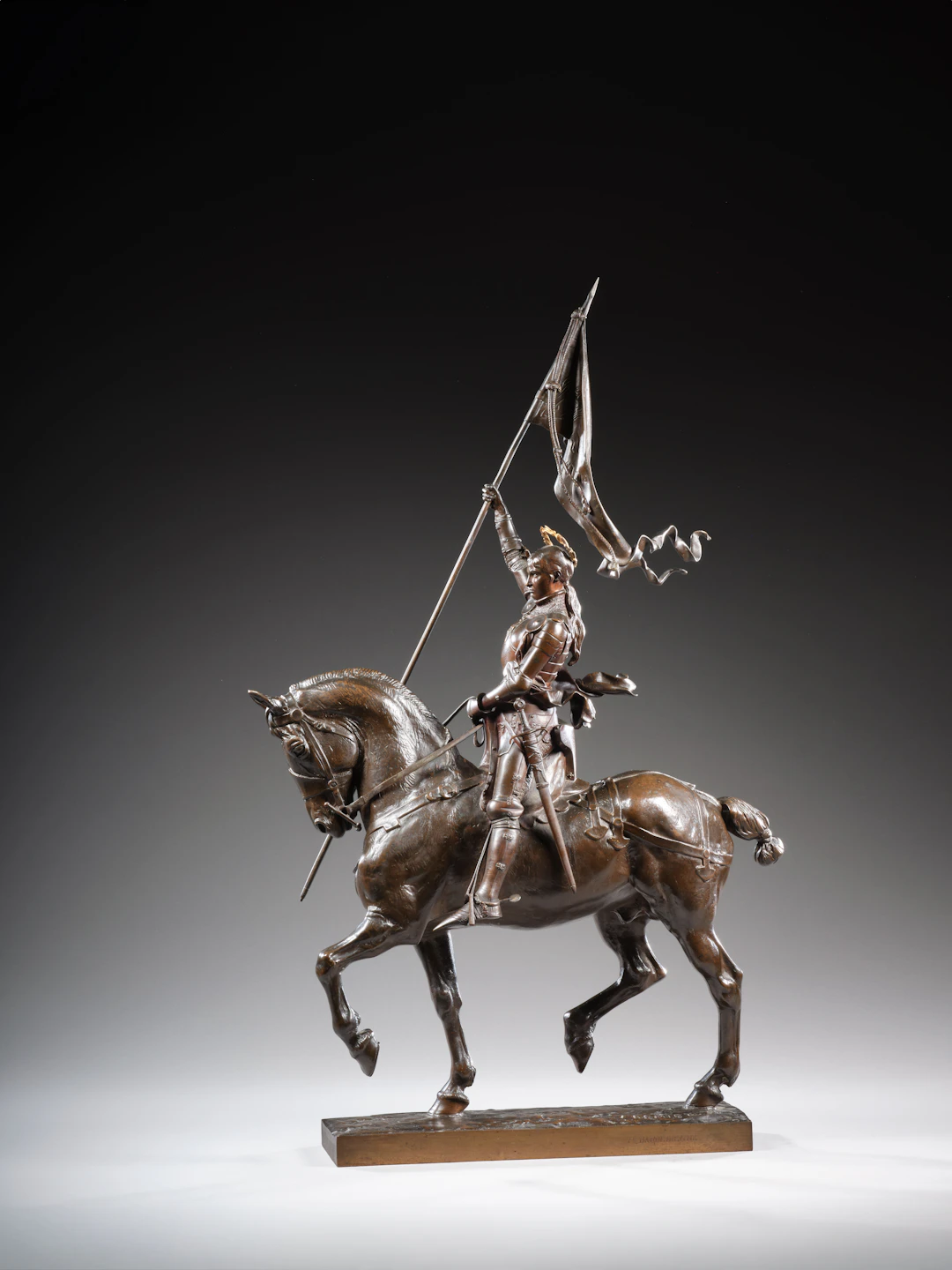 Emmanuel FREMIET Paris, 1824 - 1910 Jeanne d'Arc à cheval