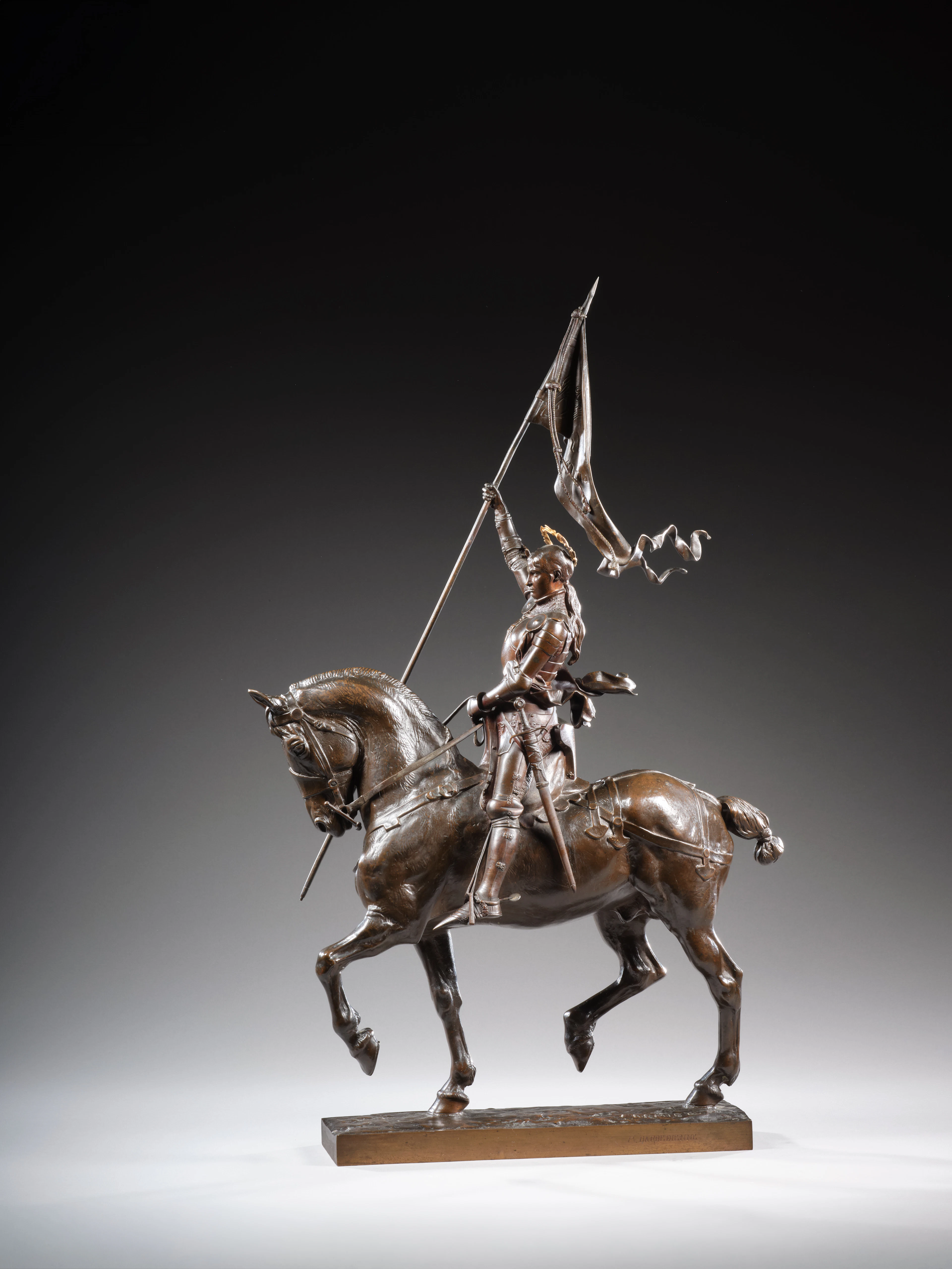 Emmanuel FREMIET Paris, 1824 - 1910 Jeanne d'Arc à cheval