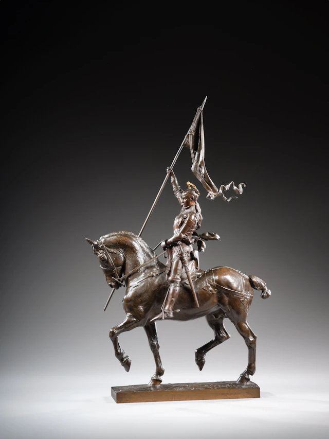 Emmanuel FREMIET Paris, 1824 - 1910 Jeanne d'Arc à cheval