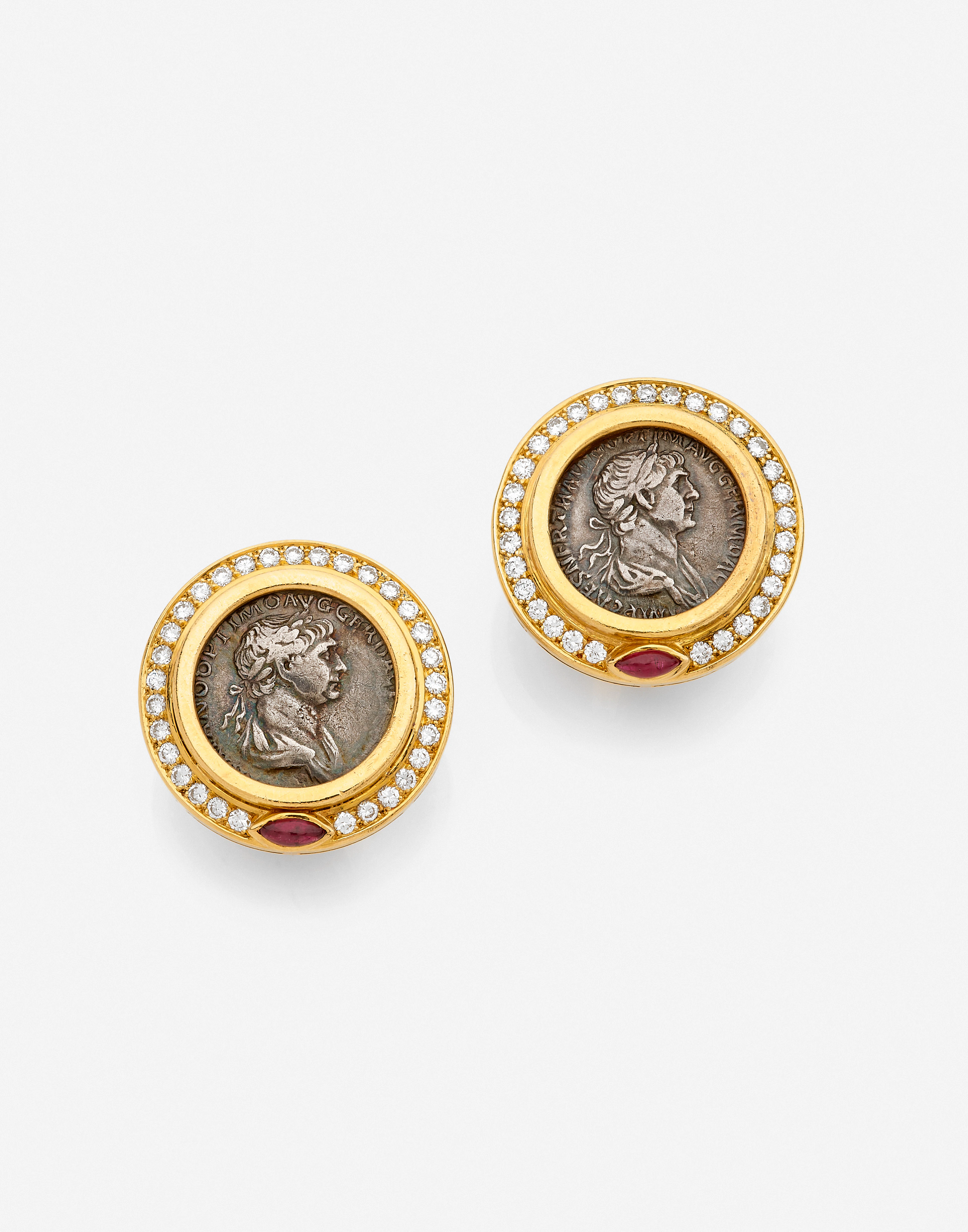 BULGARI Paire de clips d'oreilles "Monete"