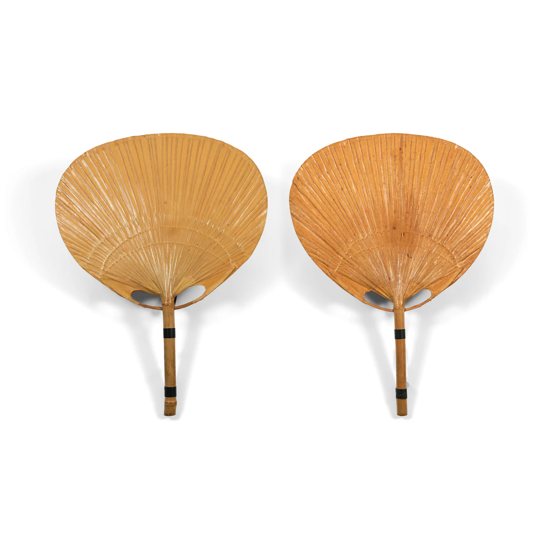 Paire d'appliques murales "Uchiwa III" - modèle créé en 1973
