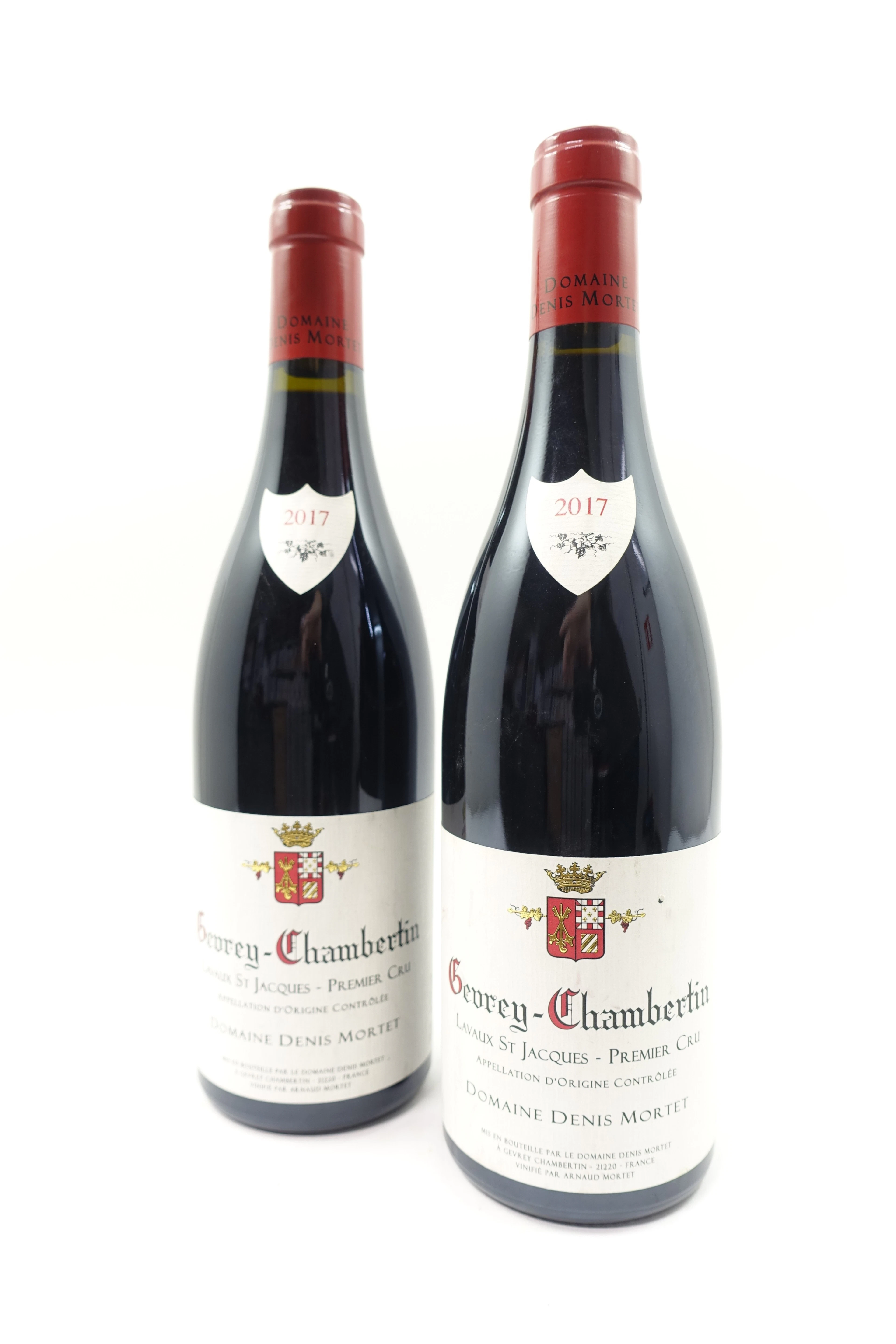 2 bts GEVREY CHAMBERTIN 2017 1er Cru Lavaux Saint Jacques. Domaine Denis Mortet
