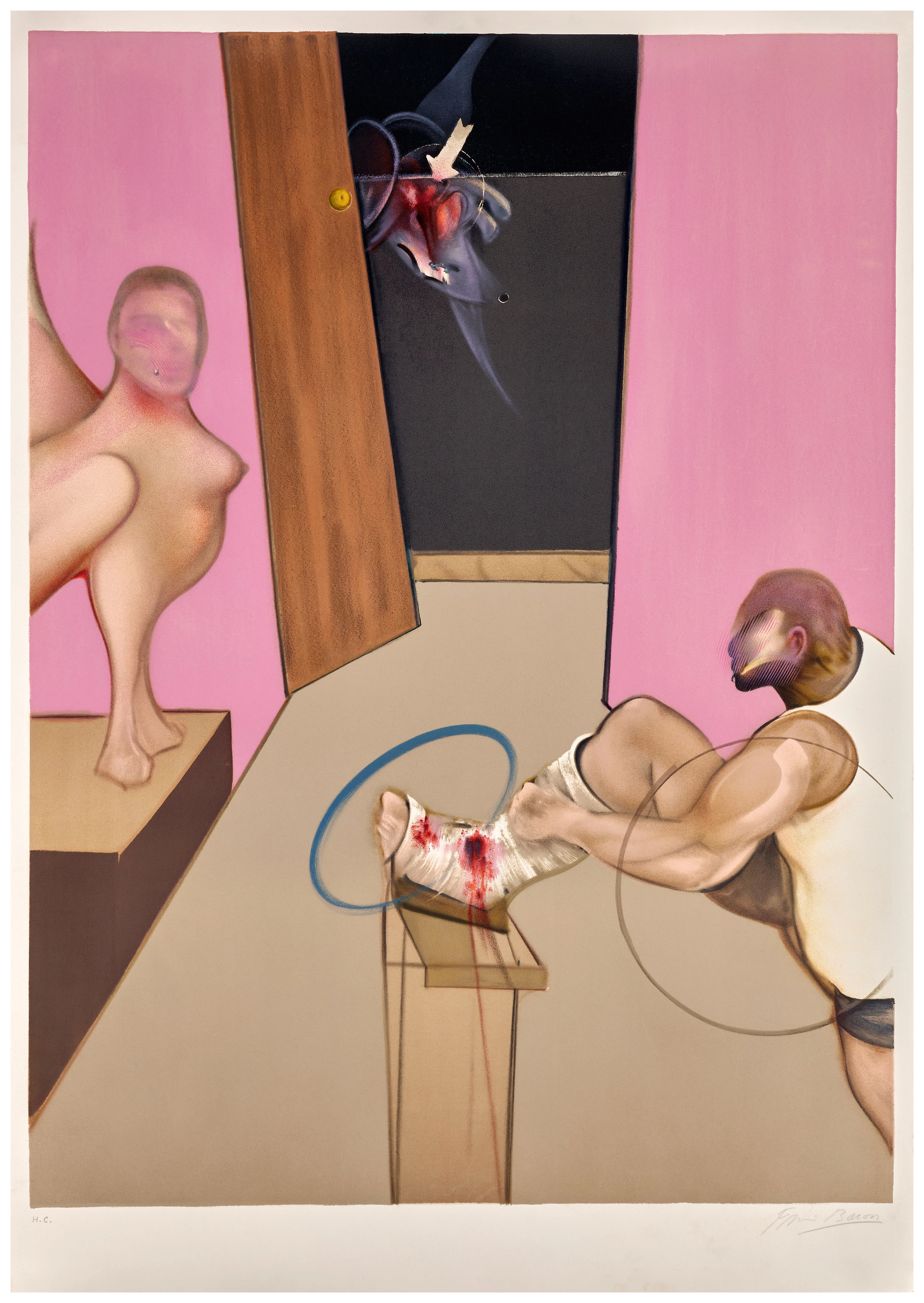 Francis BACON 1909 - 1992 Oedipe et le Sphinx d'après Ingres - 1984