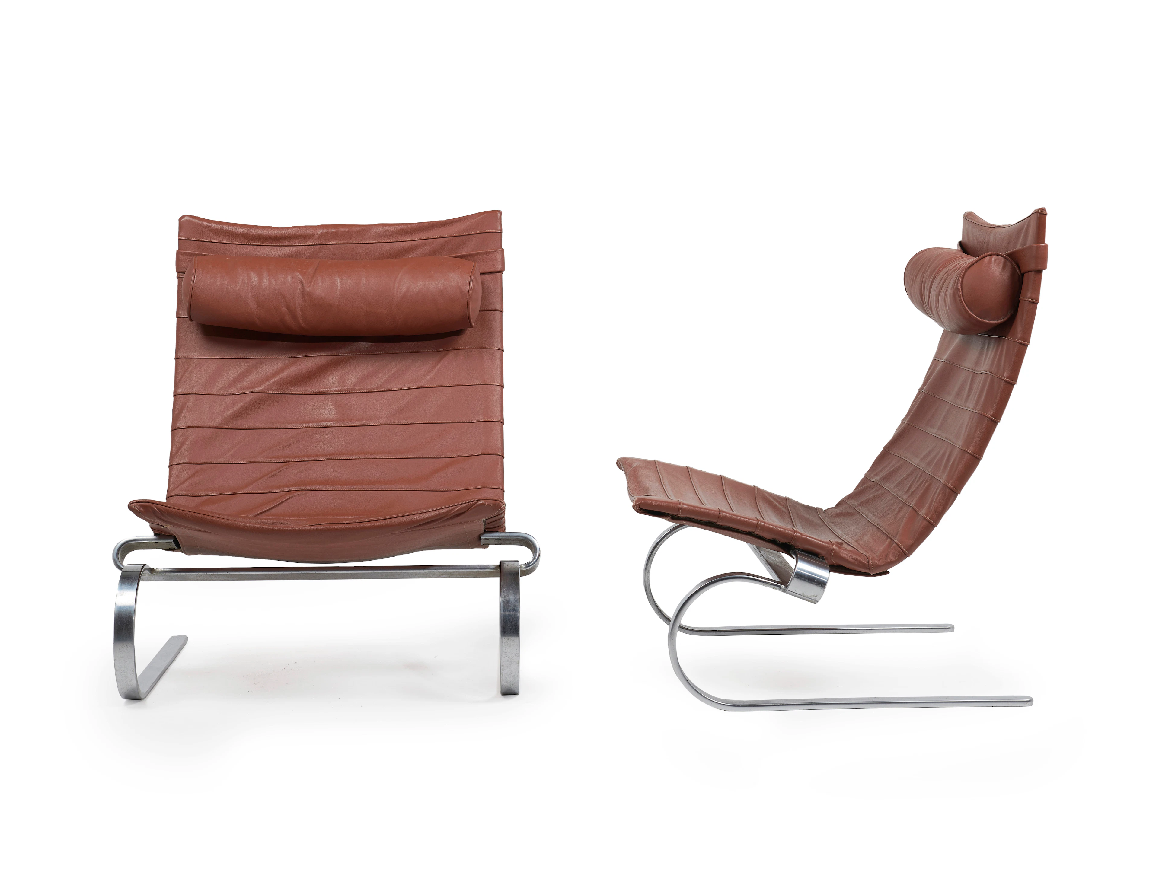 Poul KJAERHOLM 1929-1980 Paire de chauffeuses "PK20" - modèle créé 1968