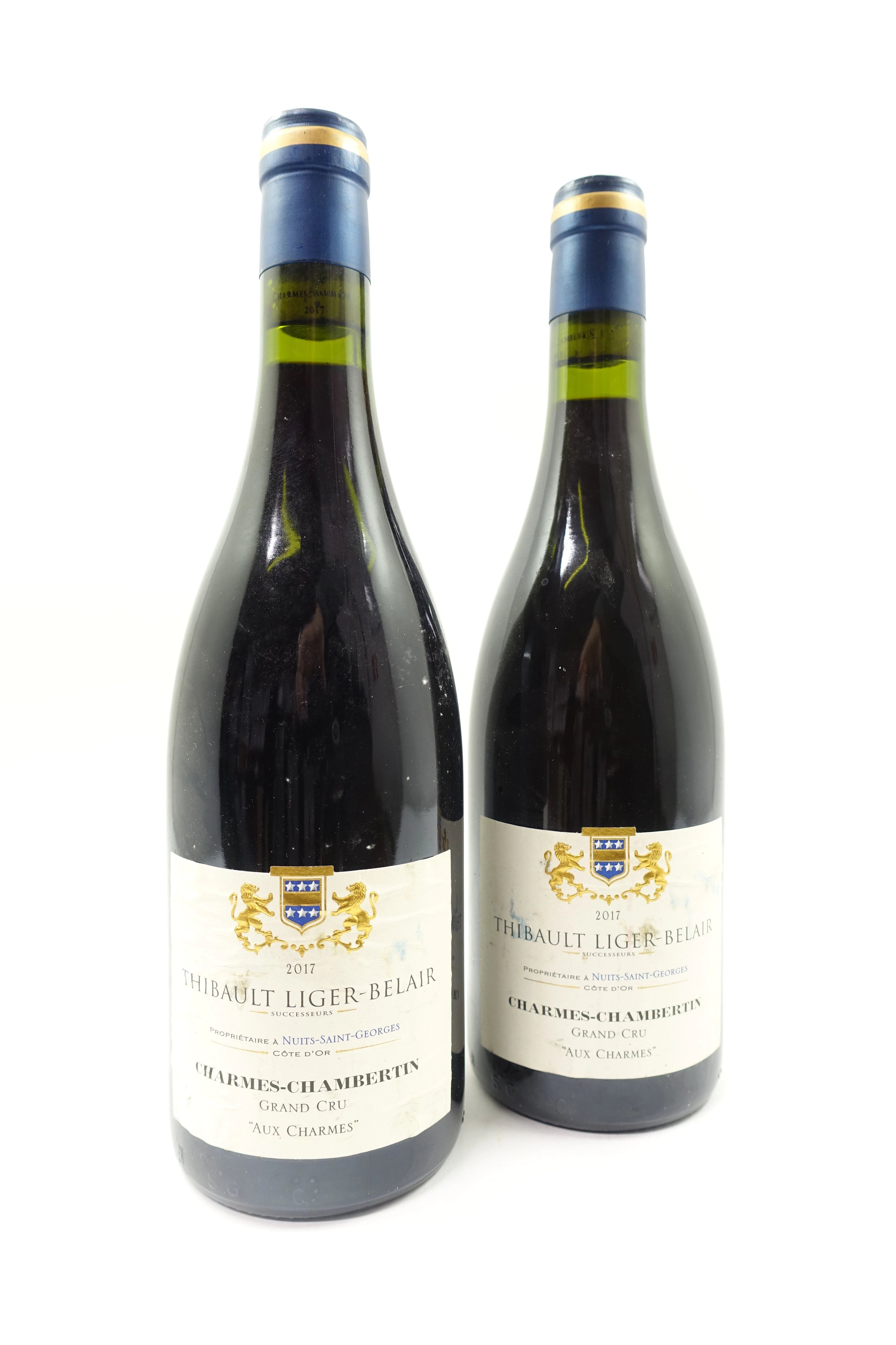 2 bts CHARMES CHAMBERTIN 2017 Grand Cru "Aux Charmes". Thibault Liger Belair