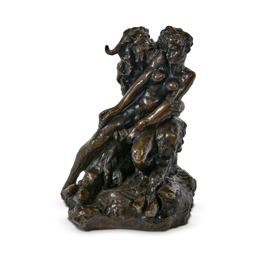 *D'après Auguste RODIN Le minotaure, version aux cornes recourbées