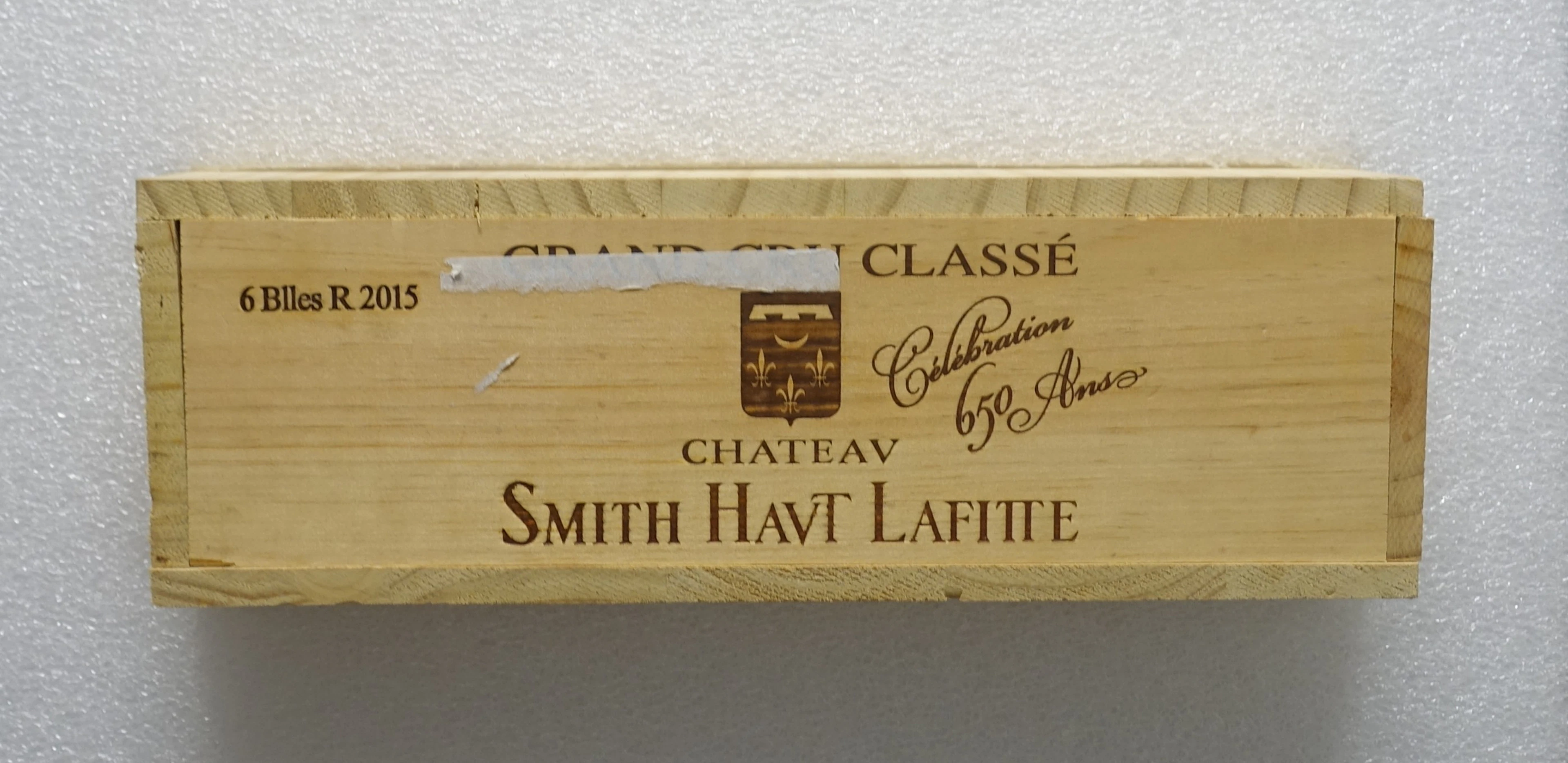 6 bts CH SMITH HAUT LAFITTE 2015 (rouge) CC Pessac Léognan. Célébration 650 ans