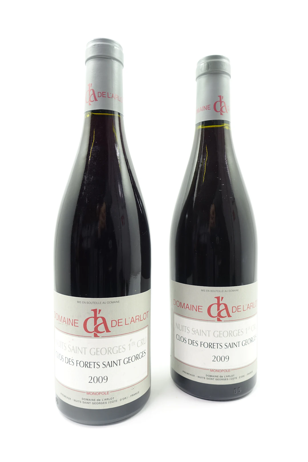 2 bts NUITS SAINT GEORGES 2009 1er Cru Clos des Forêts Saint Georges.