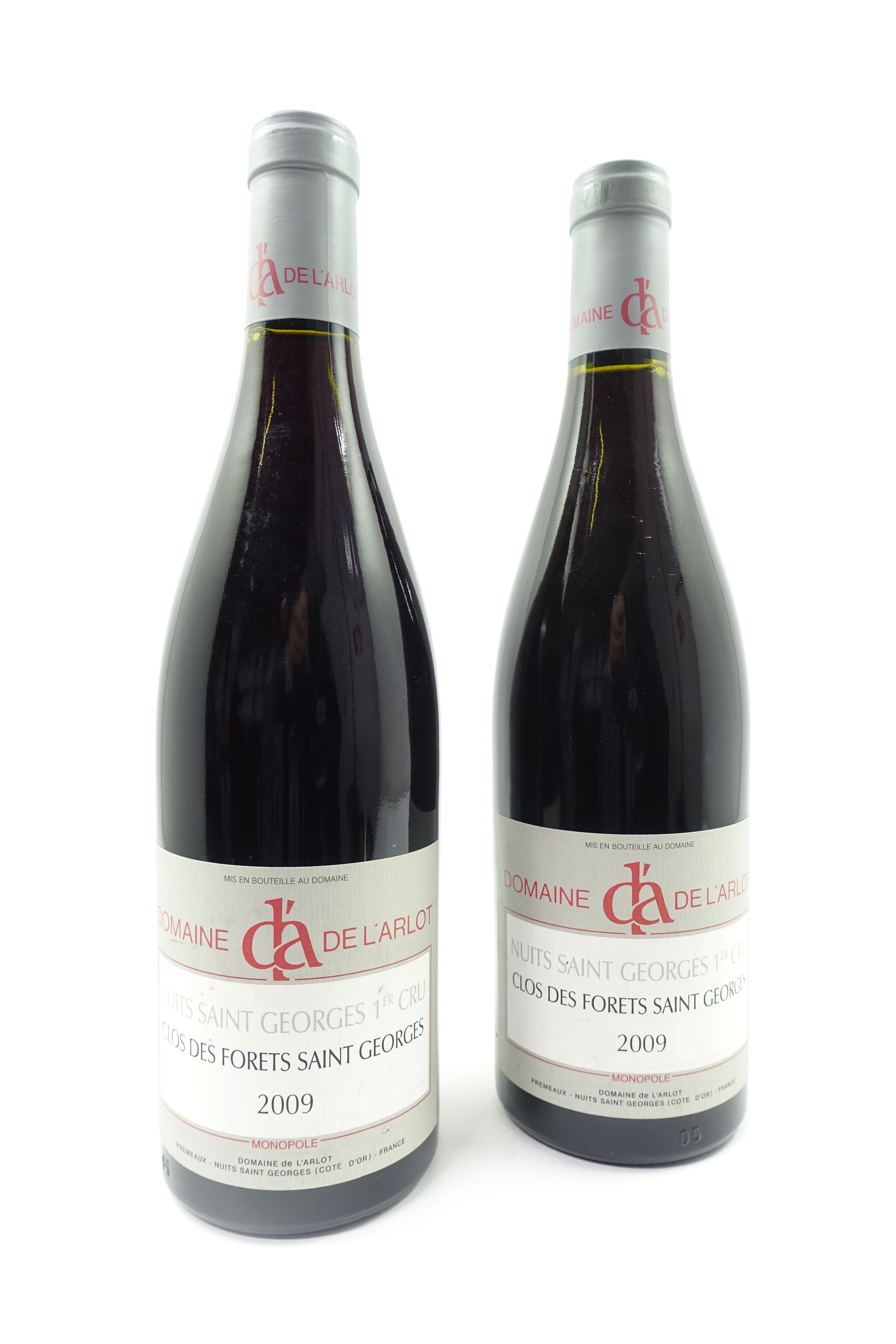 2 bts NUITS SAINT GEORGES 2009 1er Cru Clos des Forêts Saint Georges.