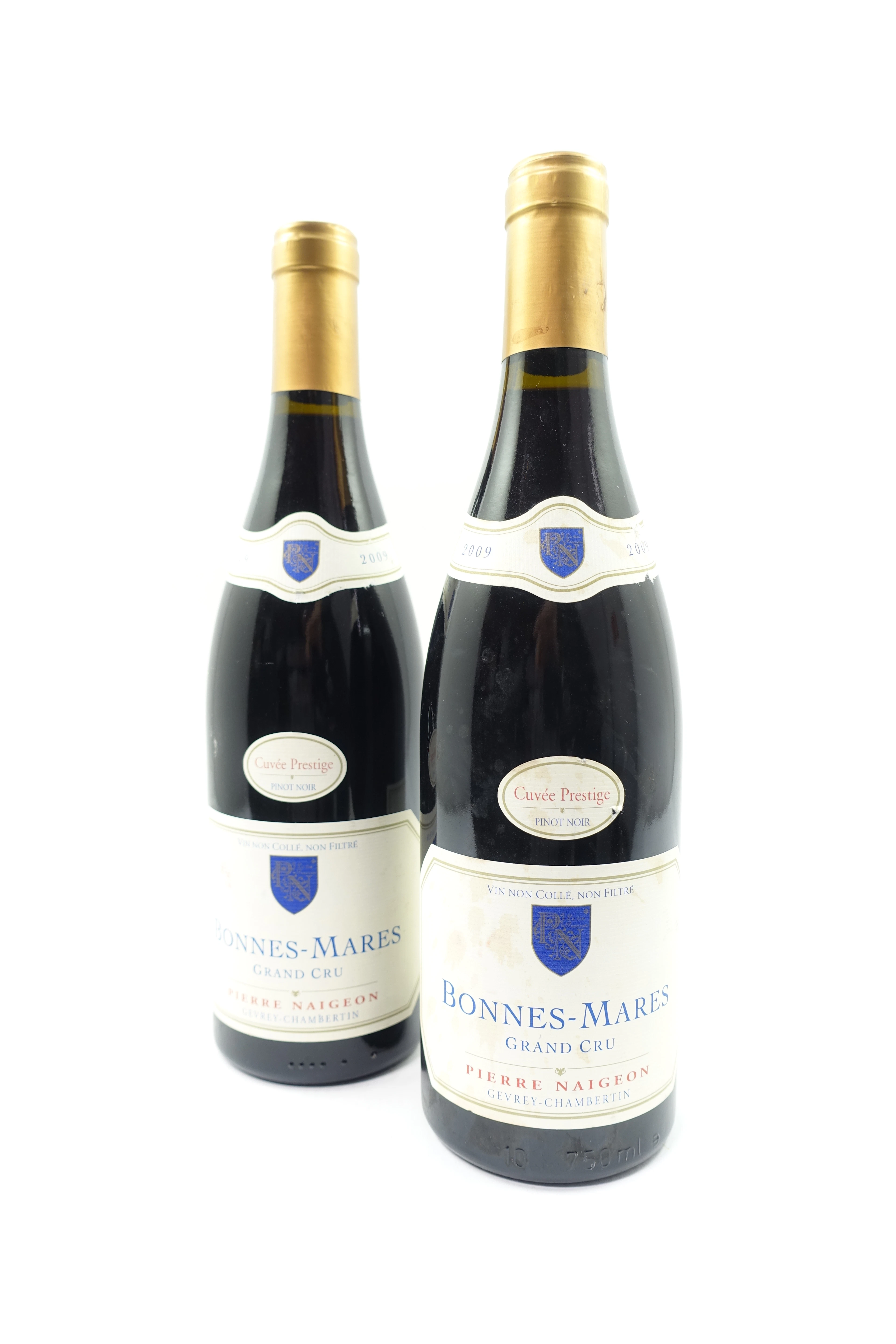 2 bts BONNES MARES 2009 Grand Cru. Pierre Naigeon